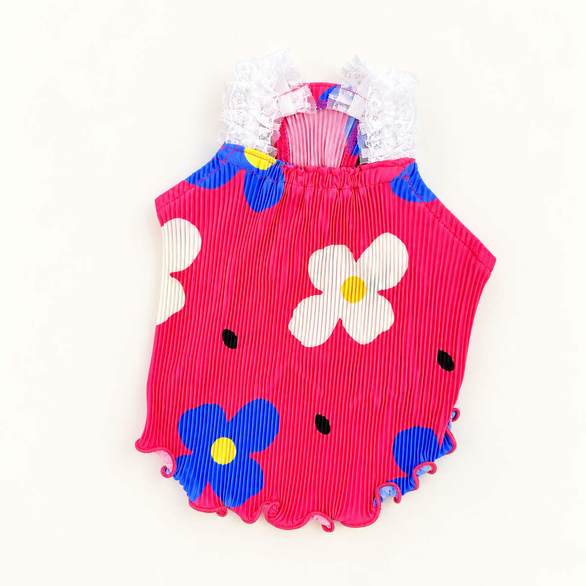 S-3XL, Hawaiian Pleated Dog Tank Top