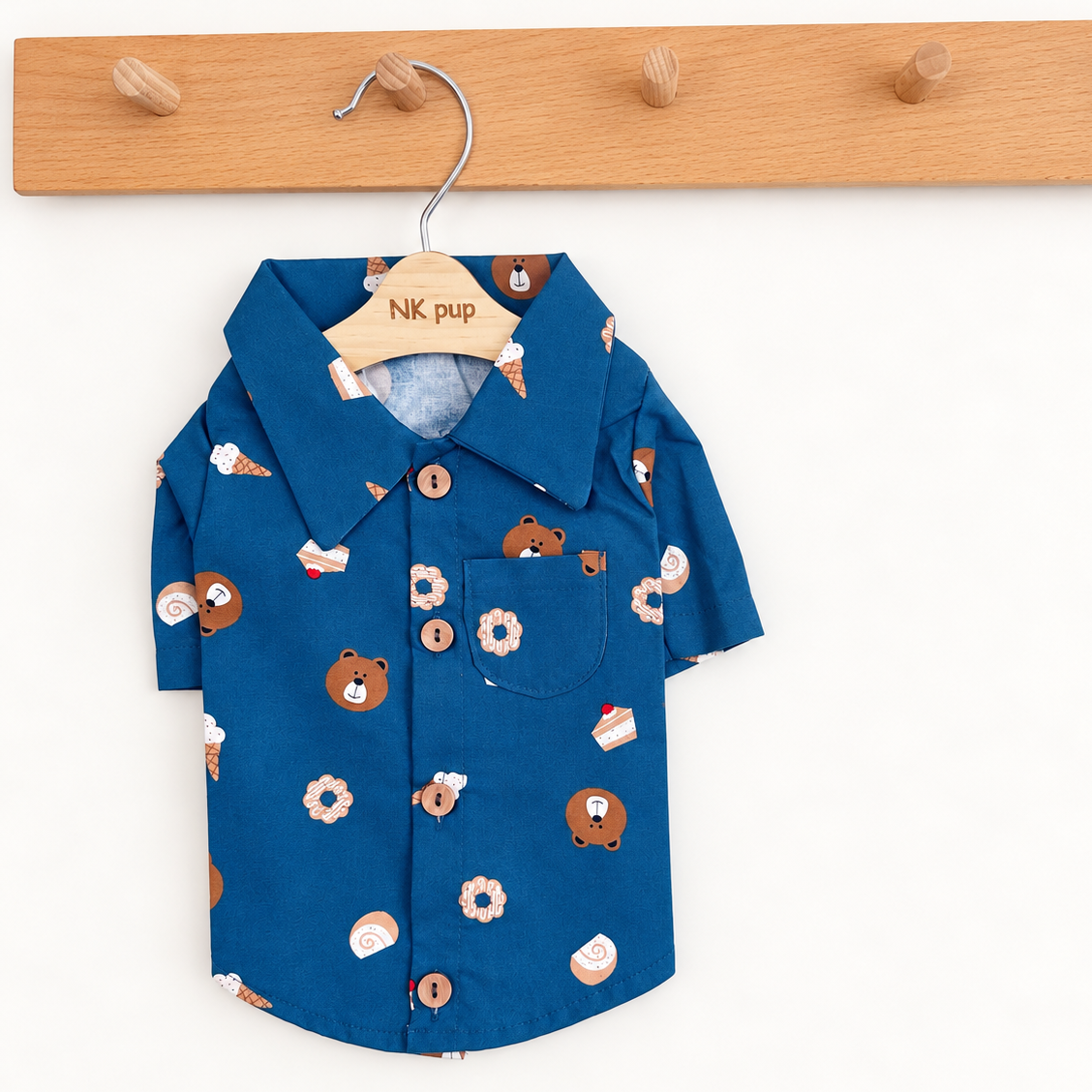 XS–3XL, Sweet Treats Bear Dog Pajamas Shirt