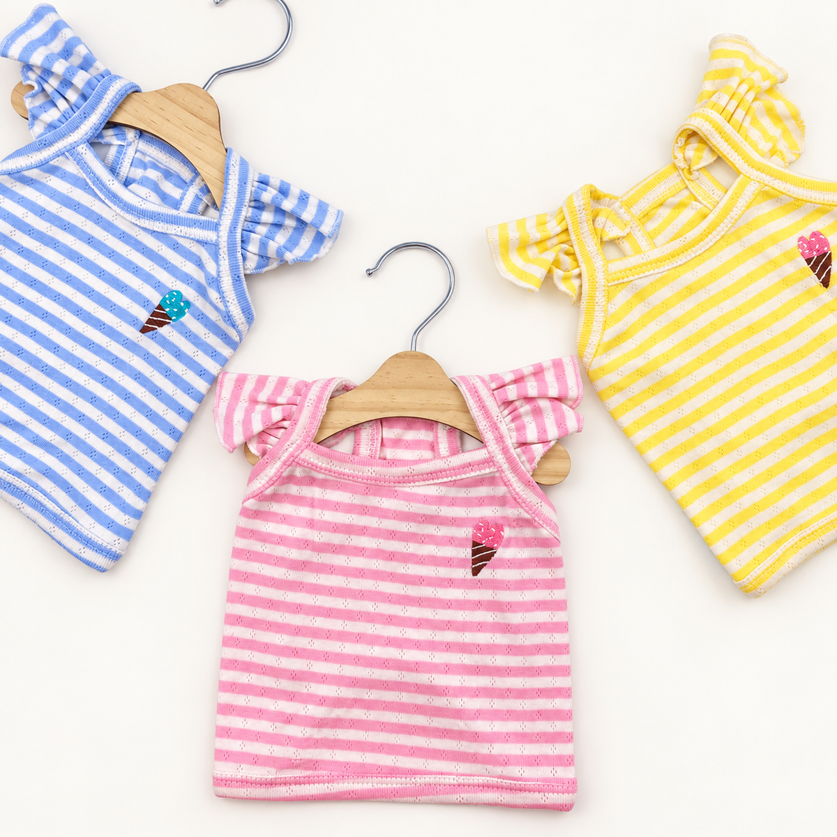 Ice Cream Stripe Dog Crop Top