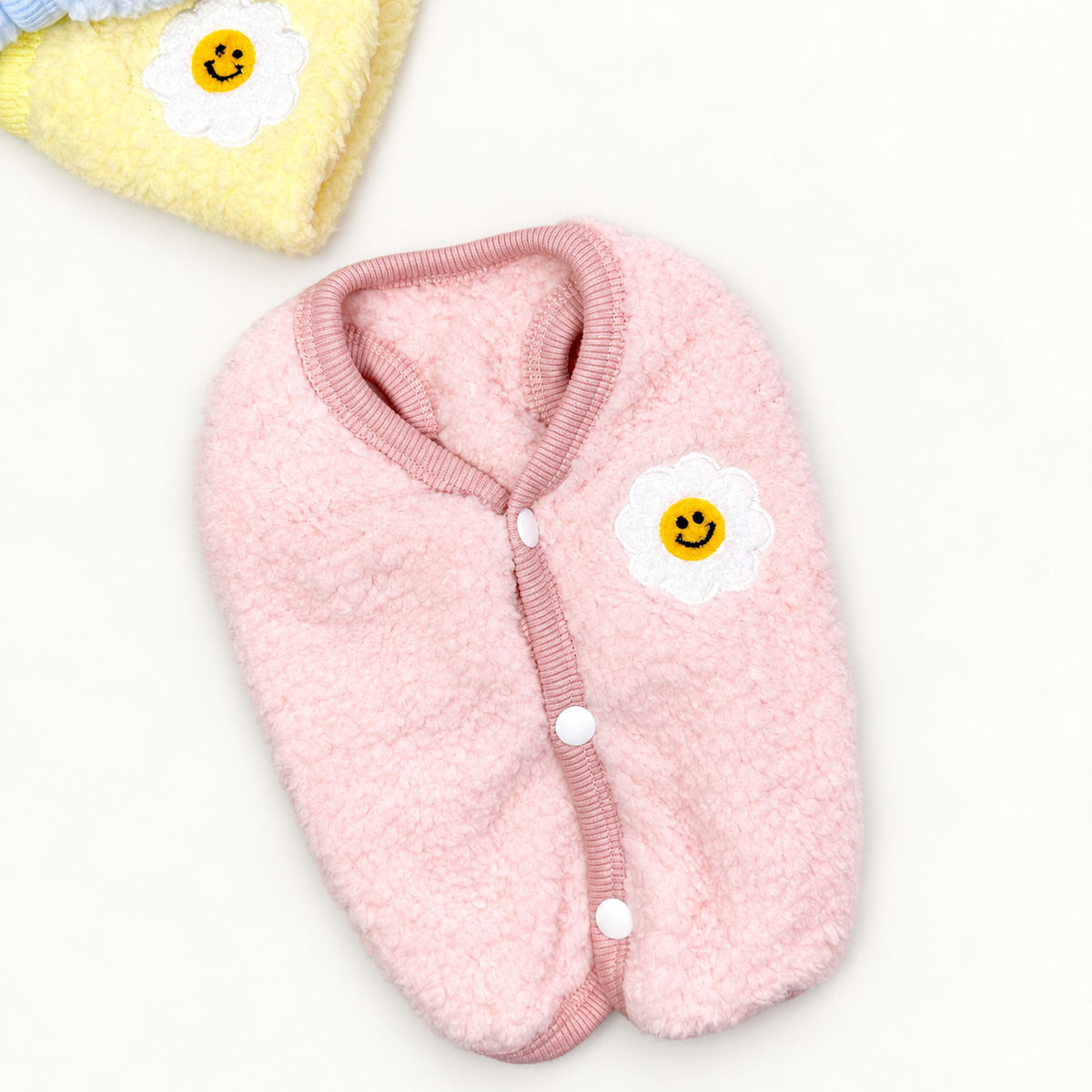 XS–3XL, Smile Daisy Fleece Dog Vest