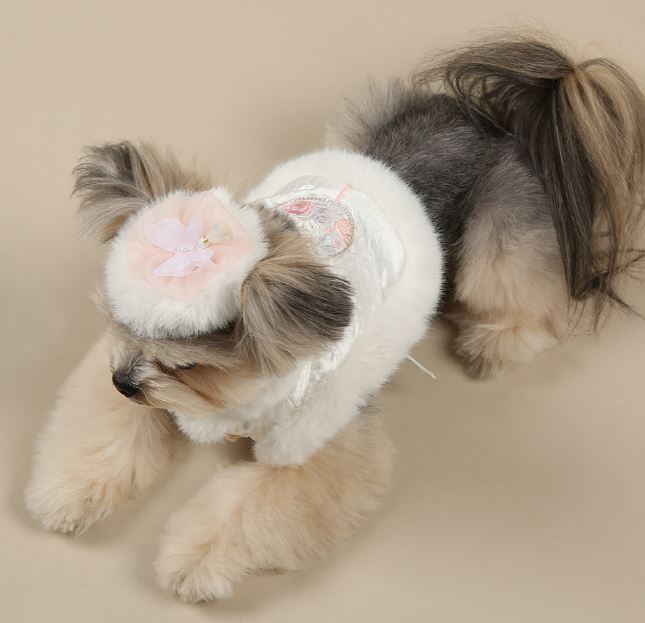 Floral Embroidered Vest Pet Hanbok