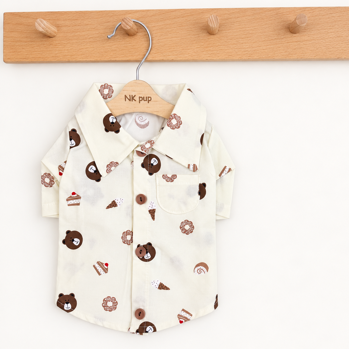 XS–3XL, Sweet Treats Bear Dog Pajamas Shirt