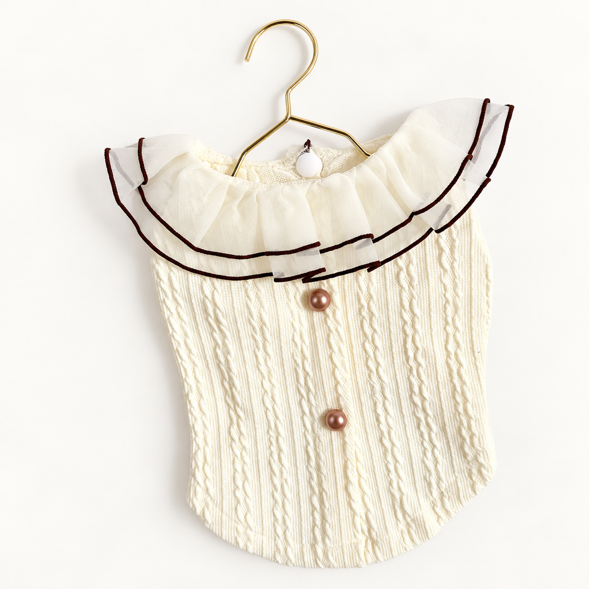 Lace Cable Knit Dog Blouse