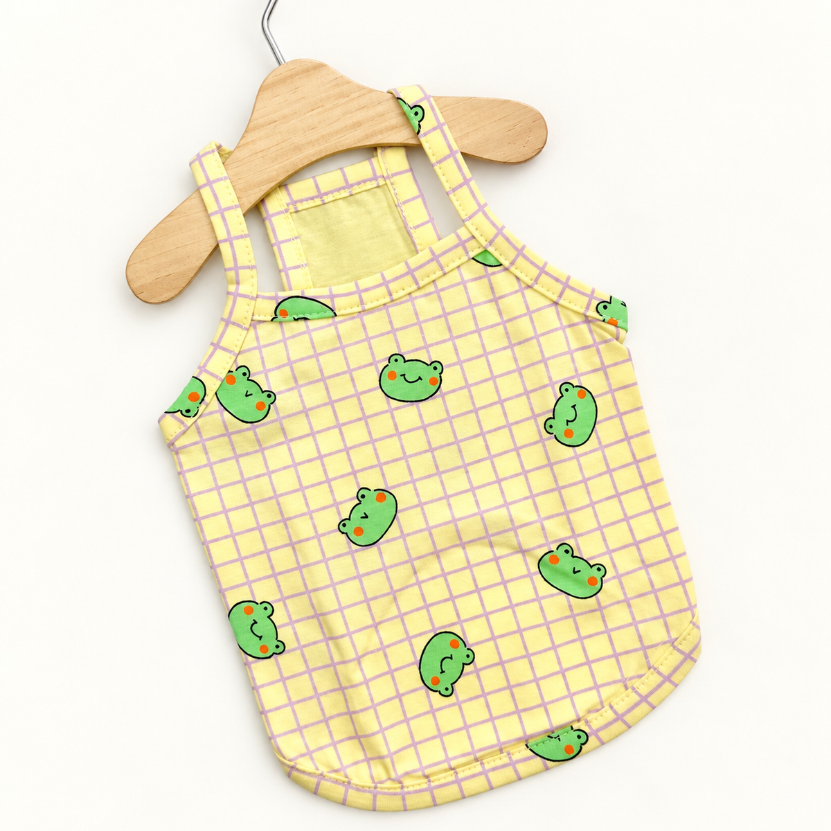 Froggy Checkered Dog Tank Top