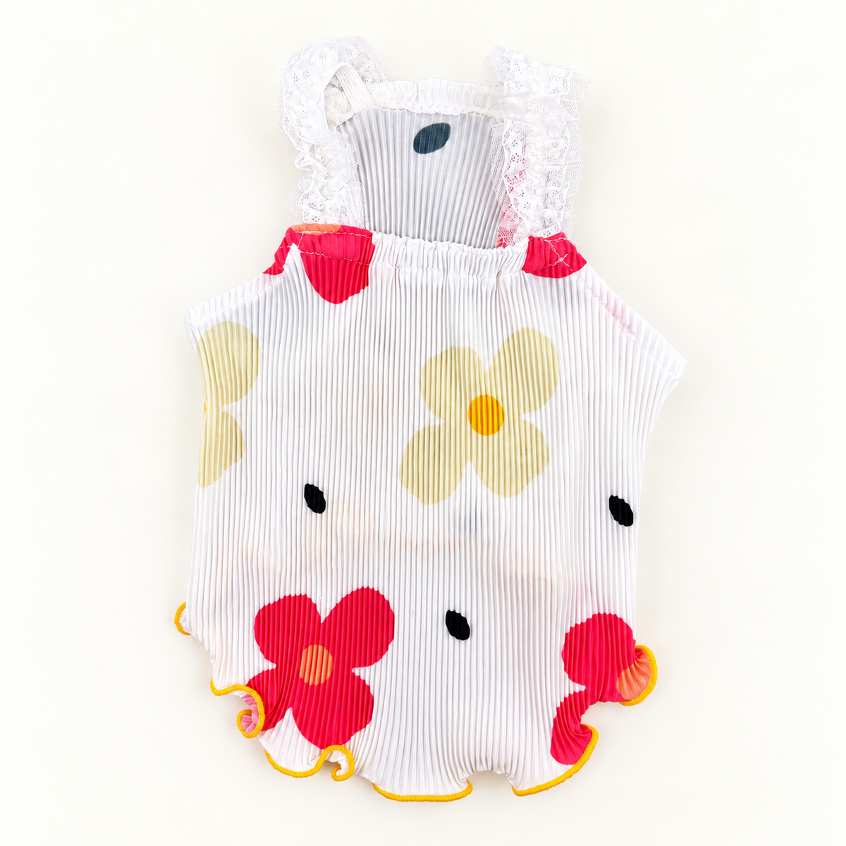 S-3XL, Hawaiian Pleated Dog Tank Top