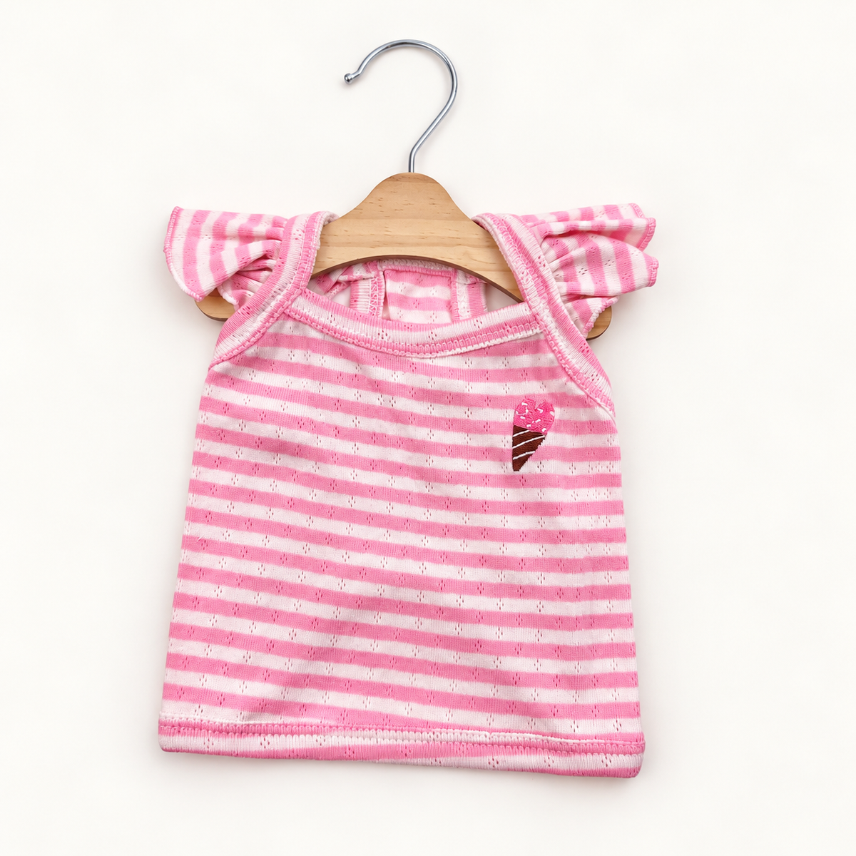 Ice Cream Stripe Dog Crop Top