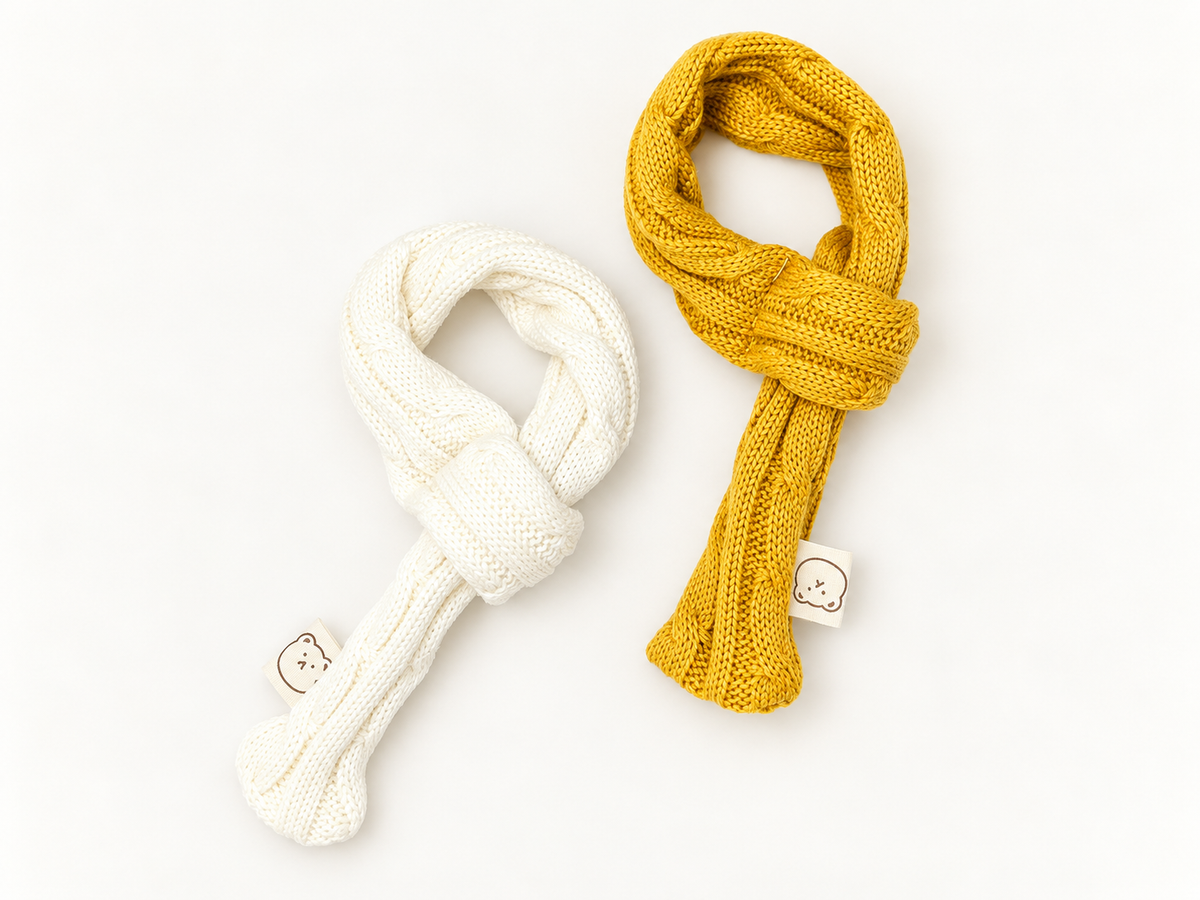 Twisted Knit Dog Scarf