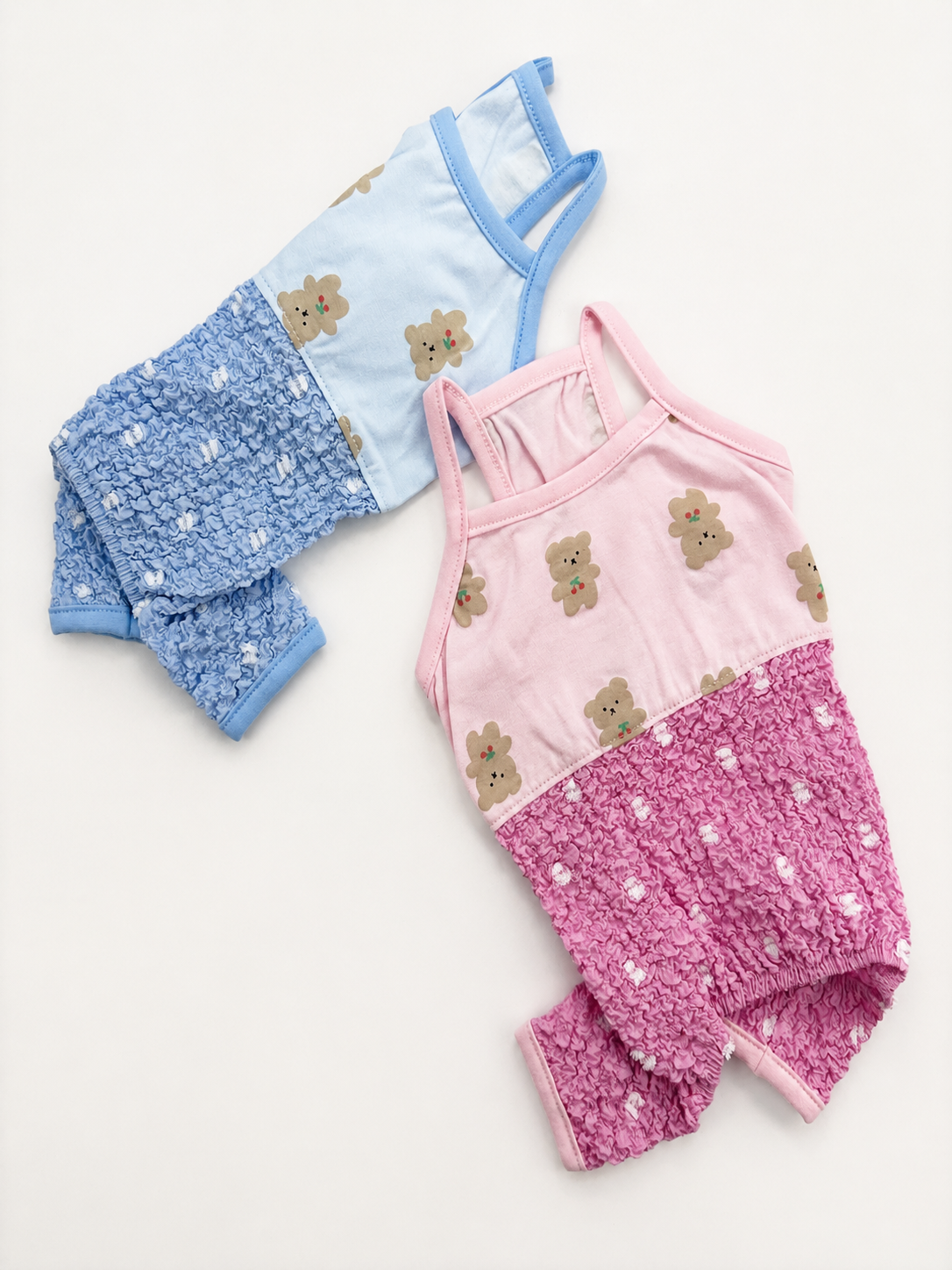 Teddy Popcorn Overall&Shirt