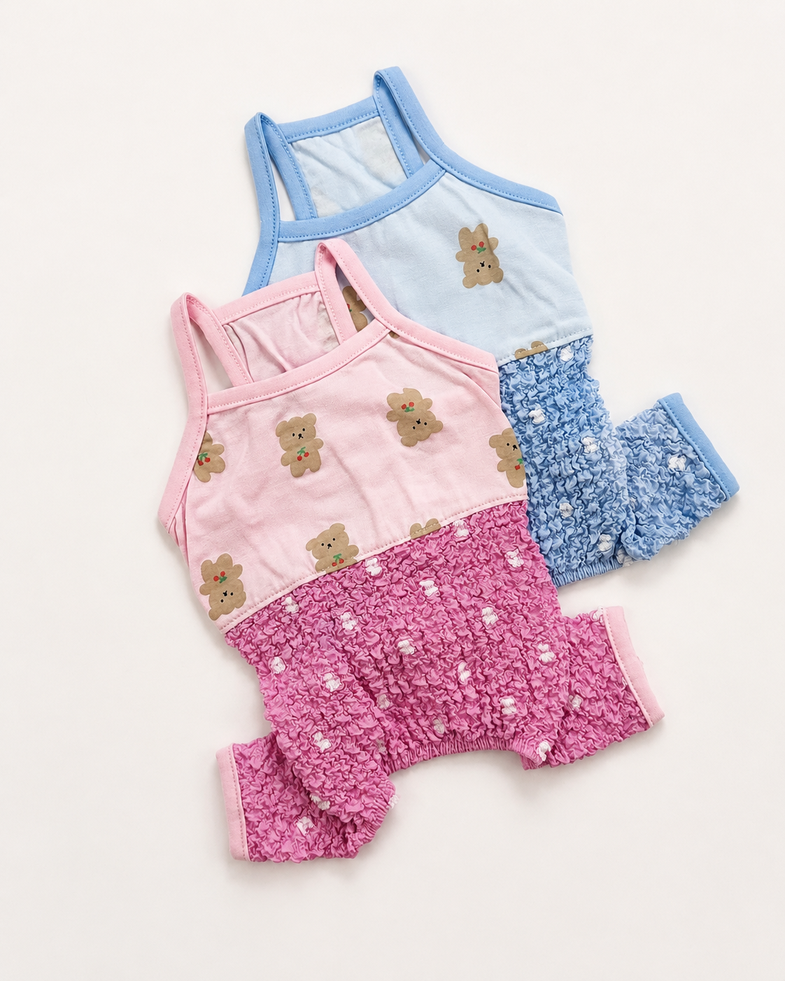 Teddy Popcorn Overall&Shirt