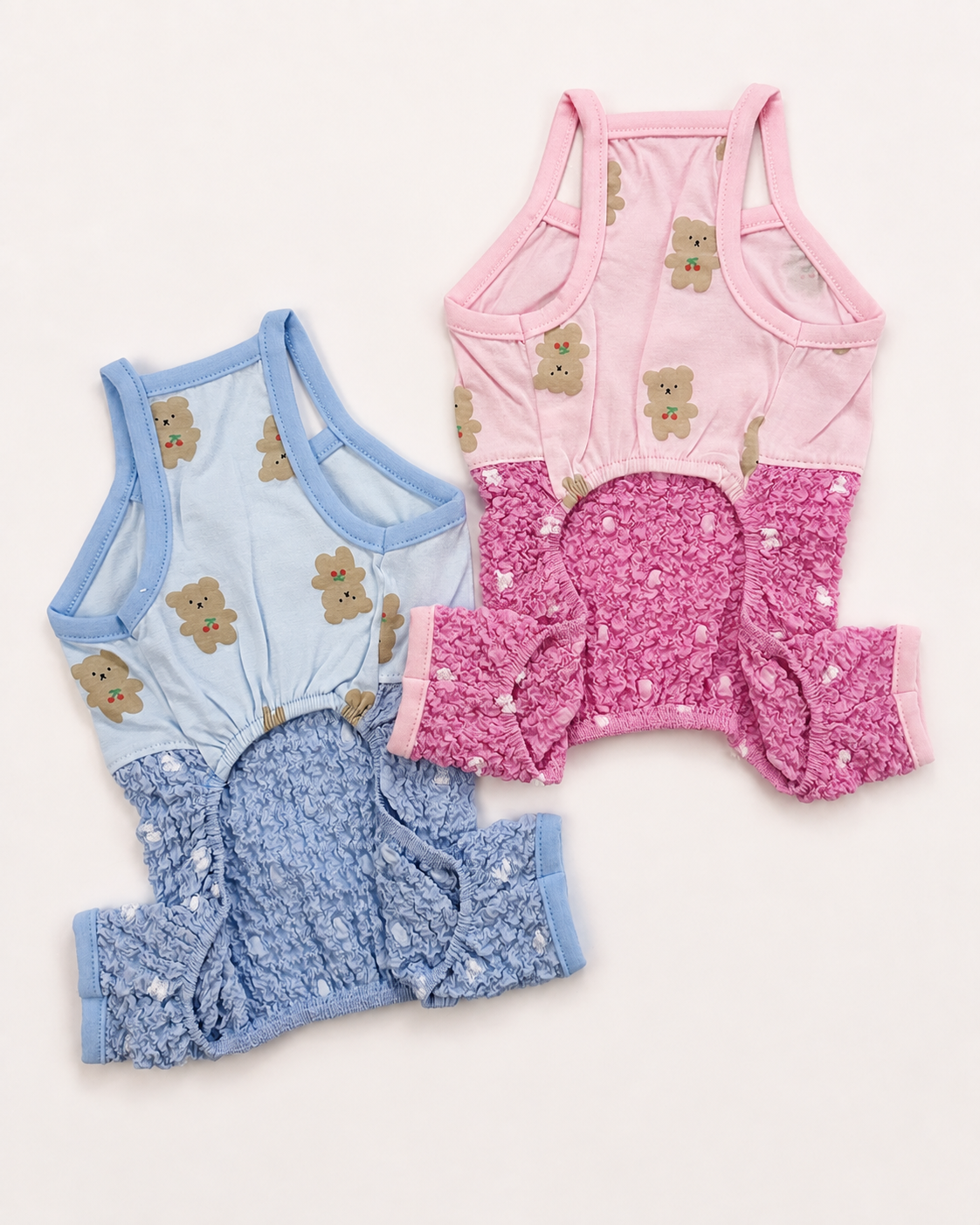 Teddy Popcorn Overall&Shirt