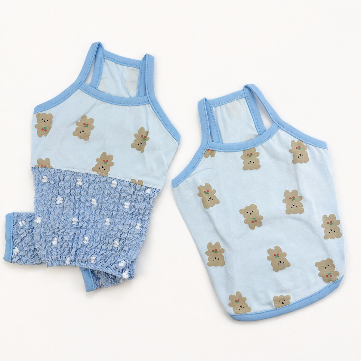 Teddy Popcorn Overall&Shirt