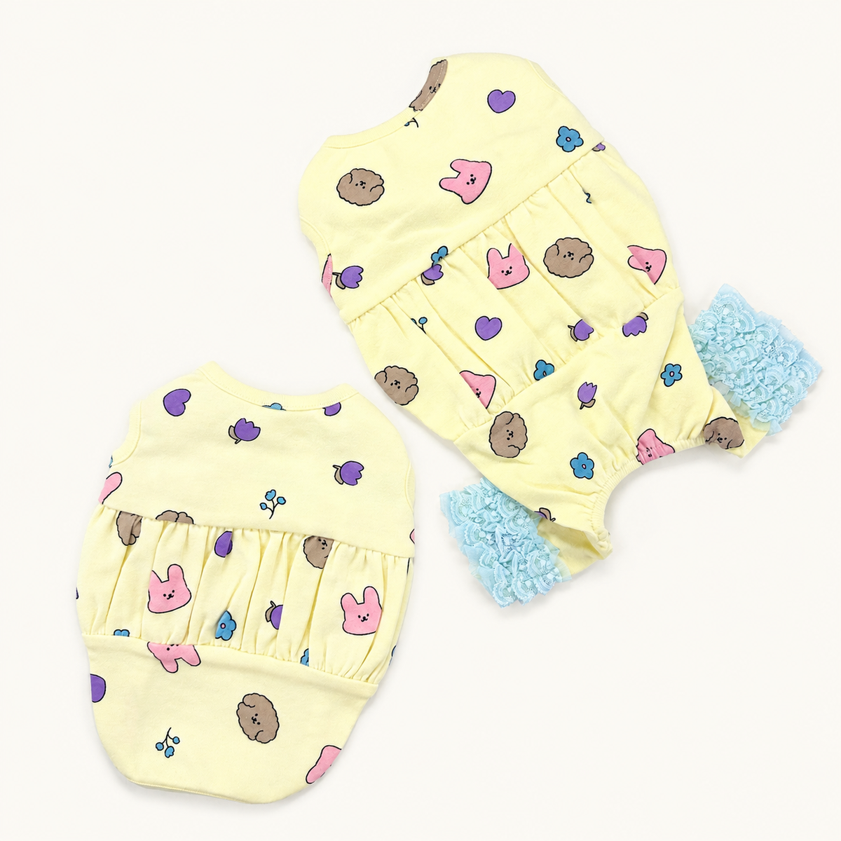 Bunny Bubble Dog Shirt&Overall