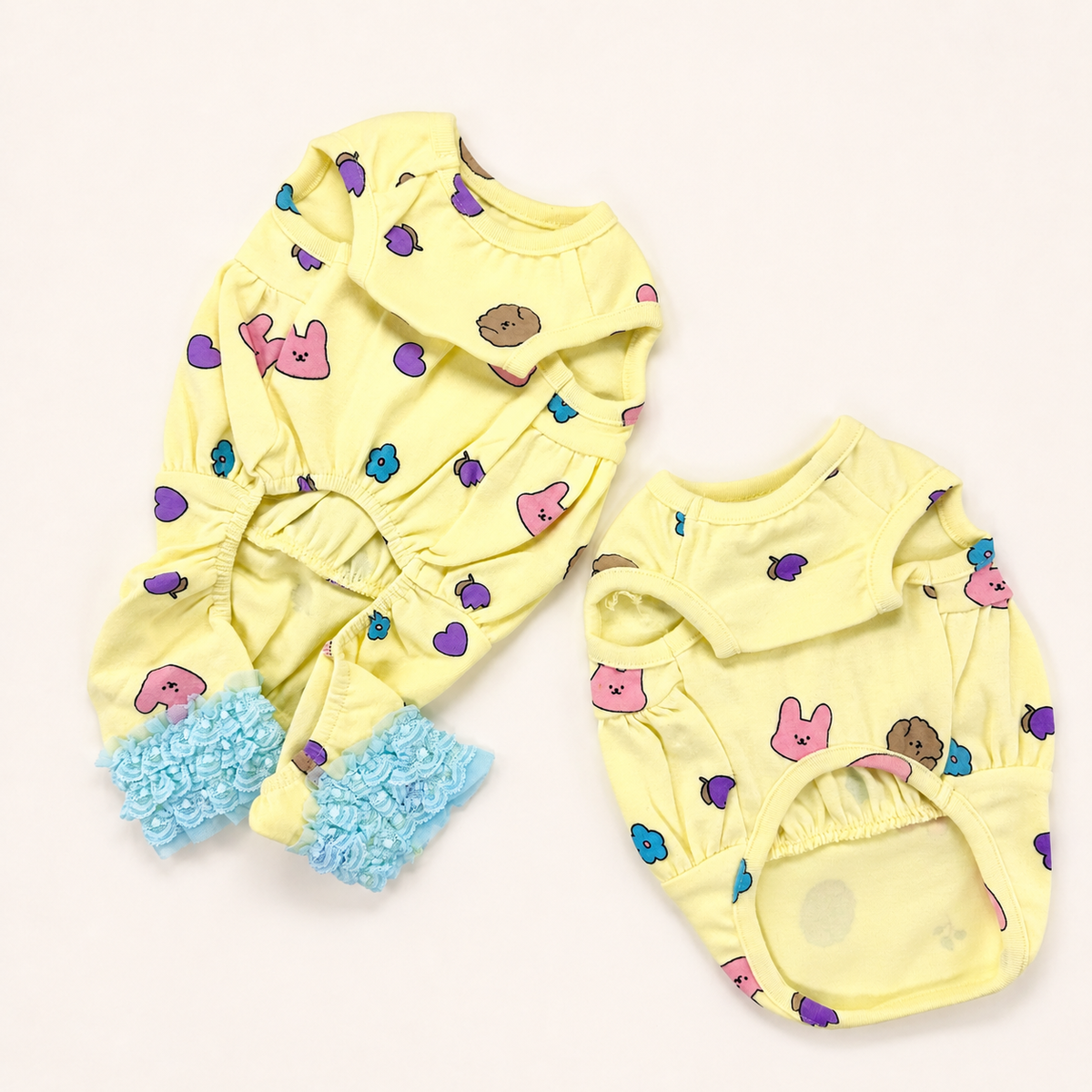 Bunny Bubble Dog Shirt&Overall