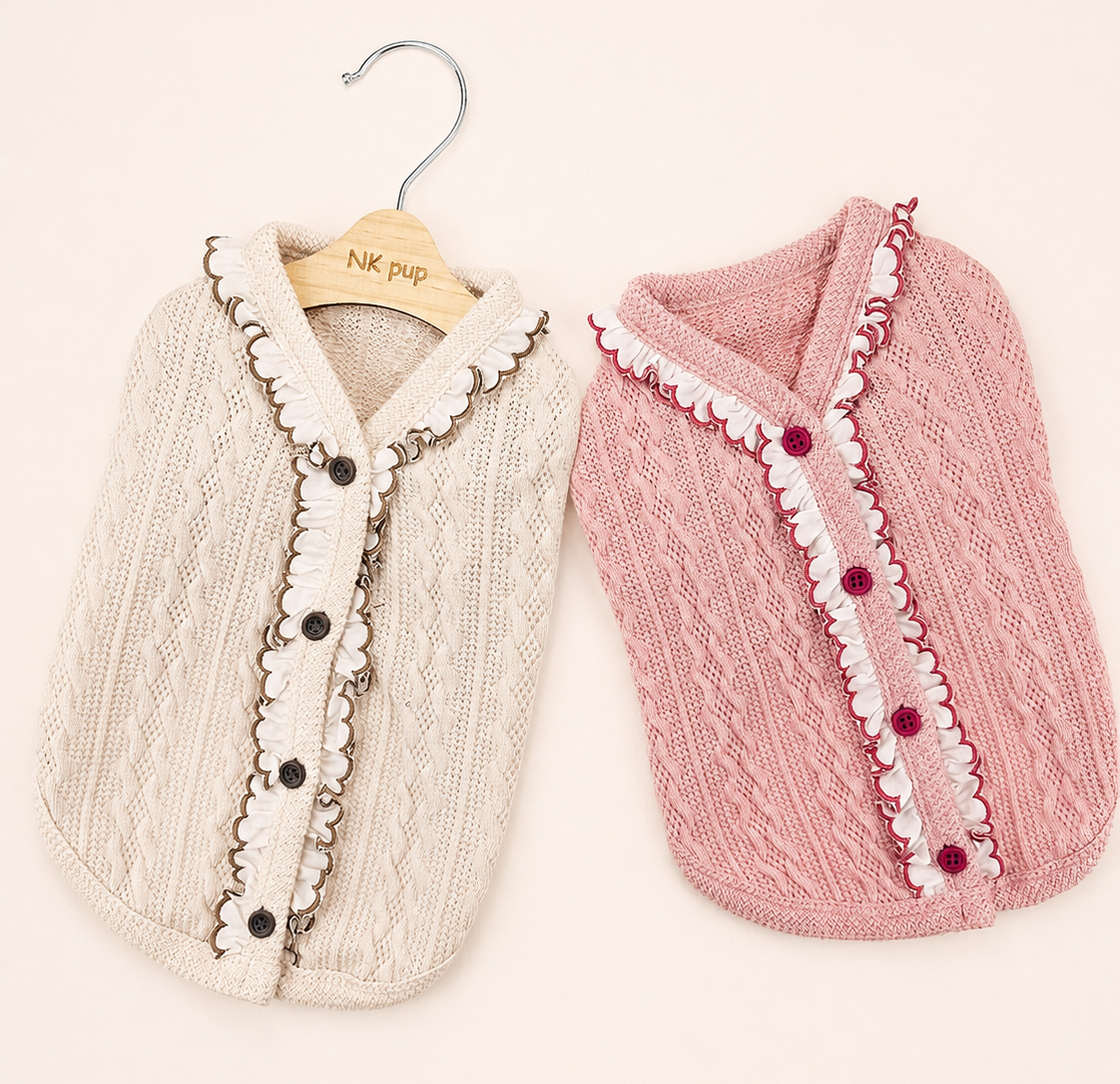 Ruffle Knit Cardigan