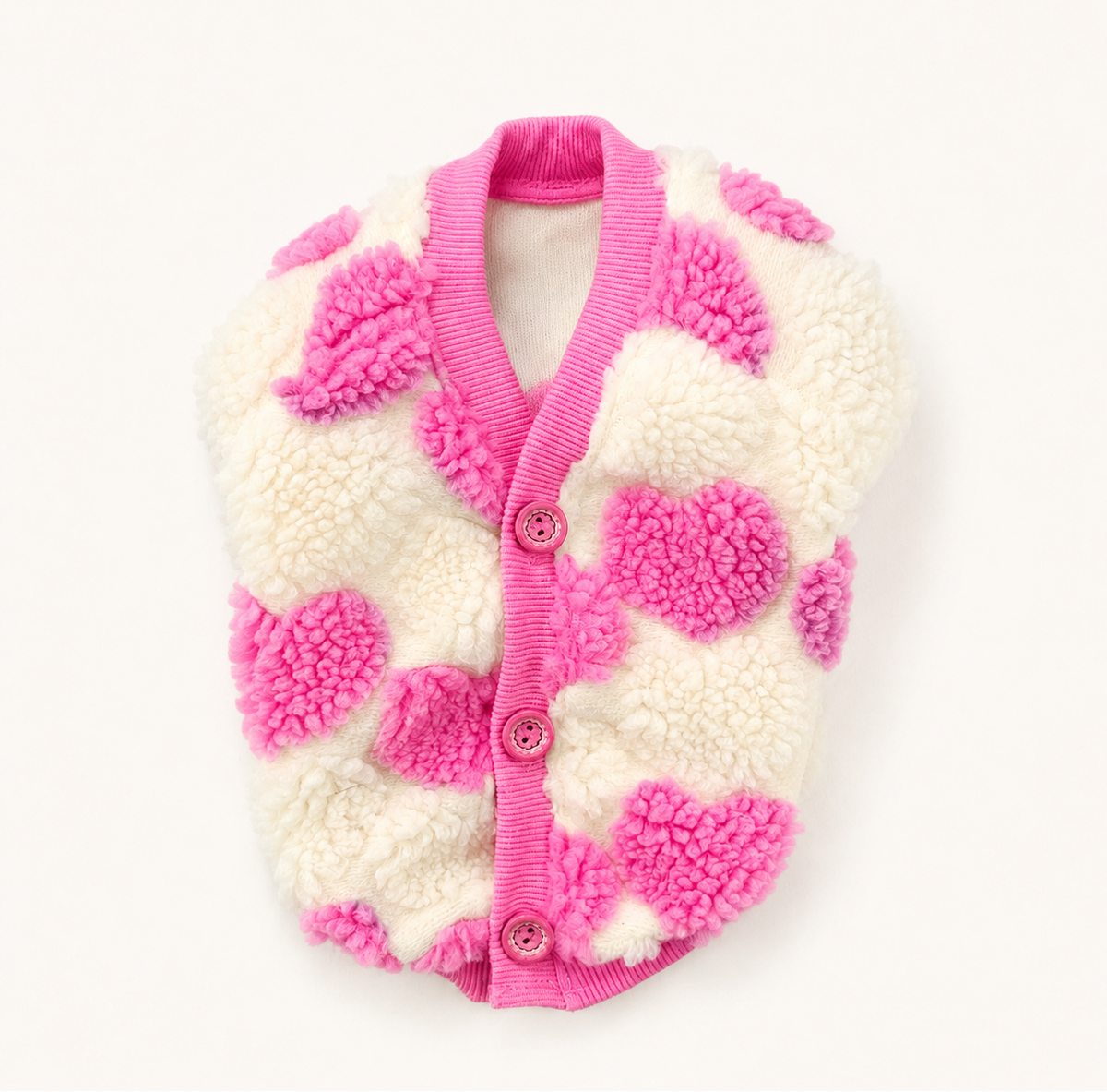 Fluffy Pattern Dog Cardigan