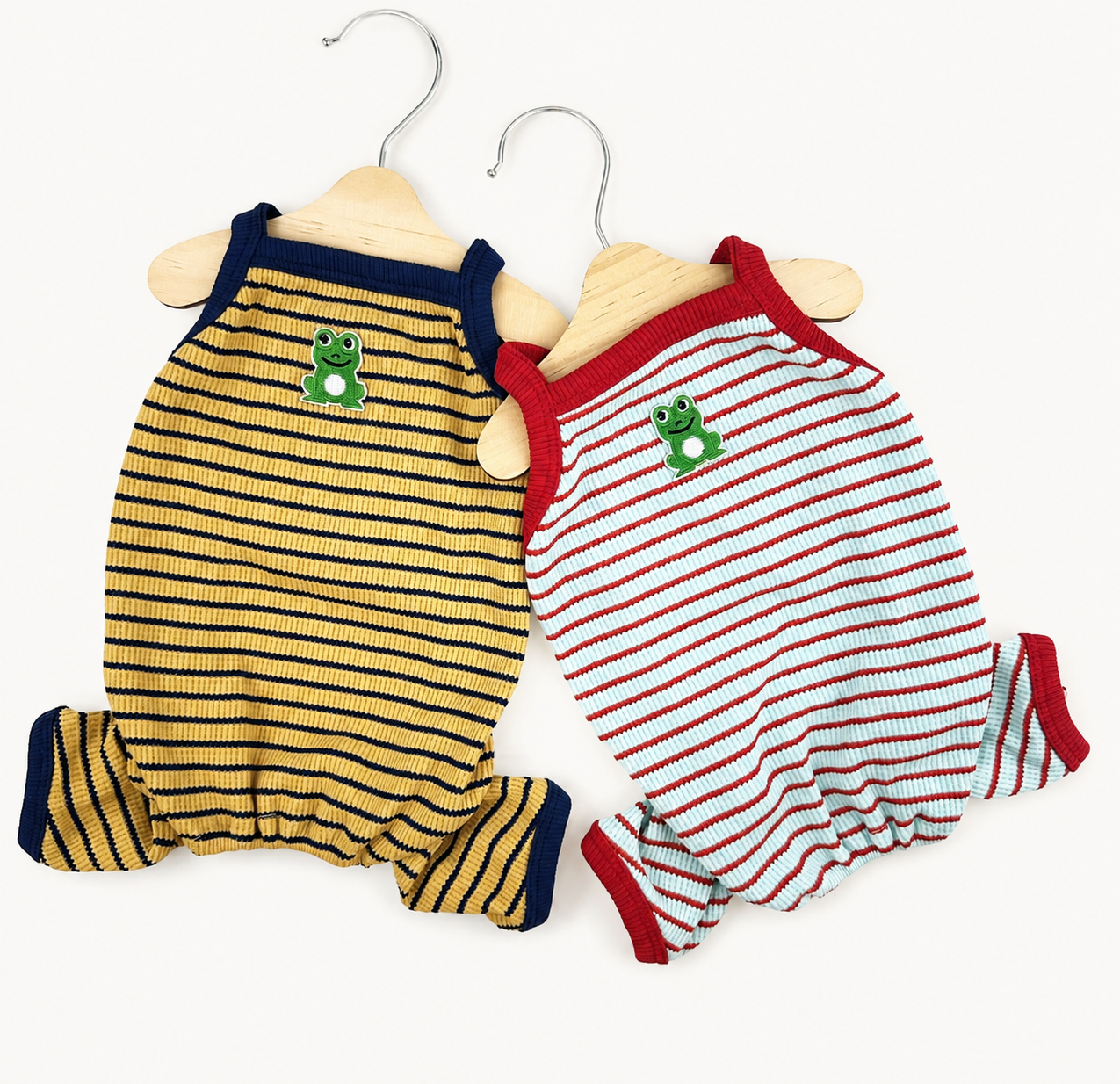 Frog Stripe Stretch Overall
