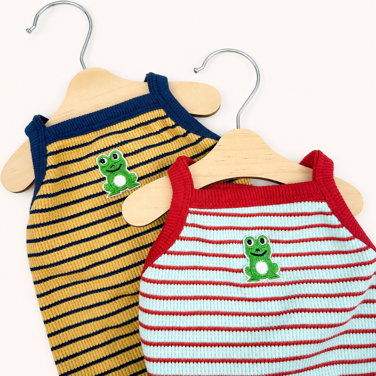 Frog Stripe Dog Overall