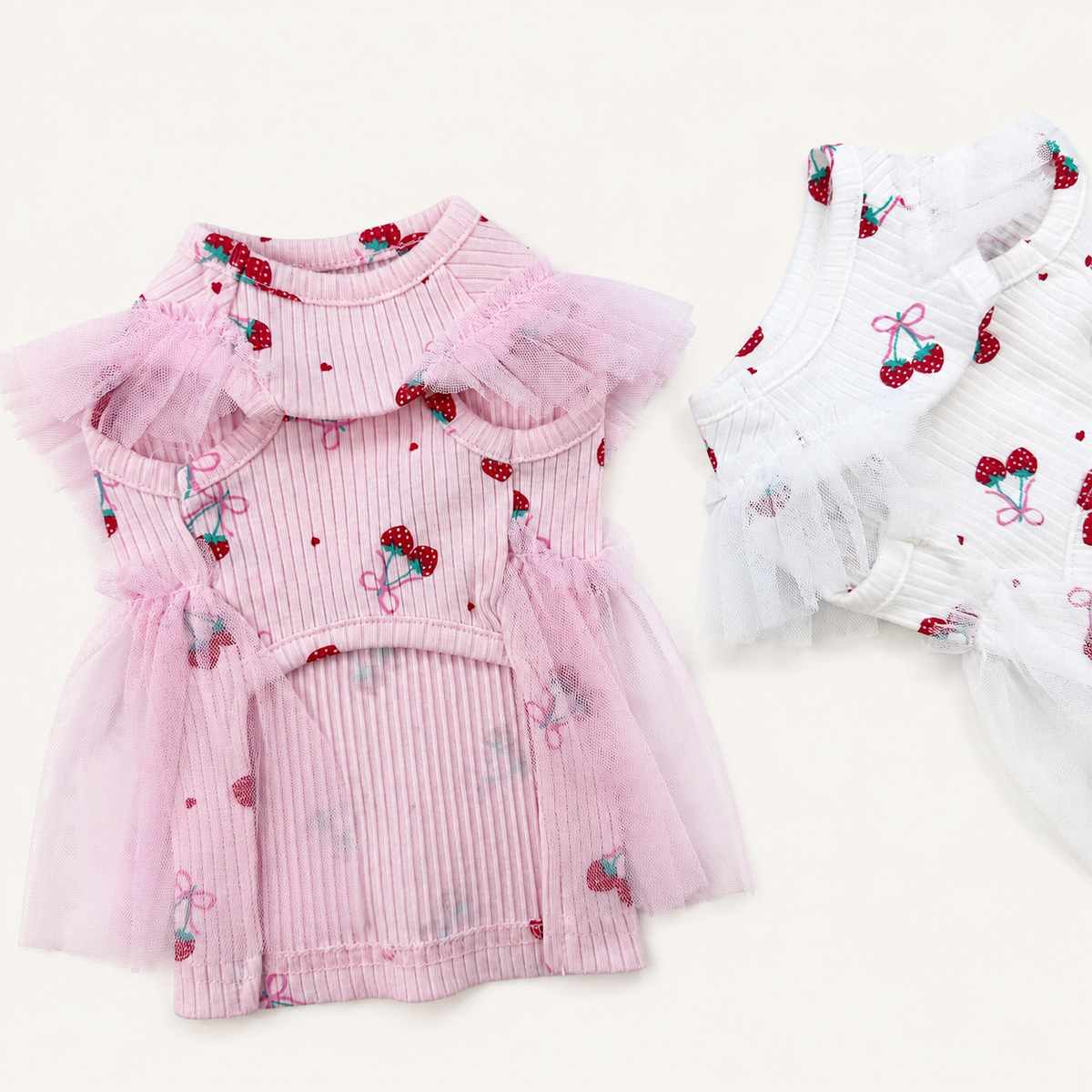 Cherry Tulle Dog Dress