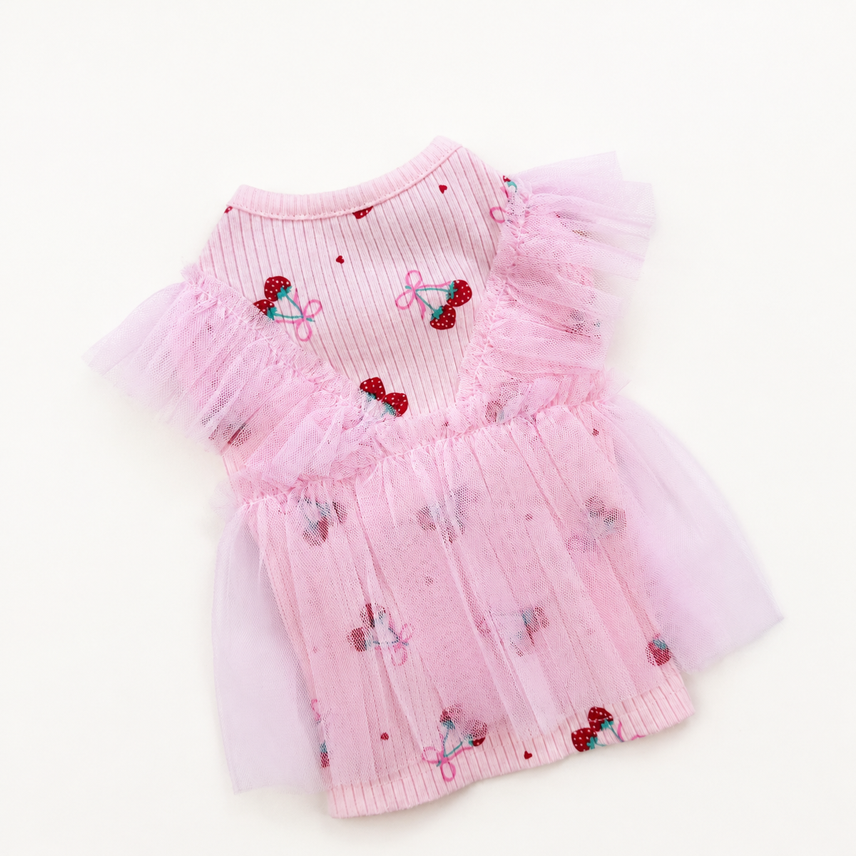Cherry Tulle Dog Dress