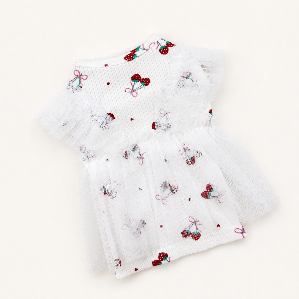 Cherry Tulle Dog Dress