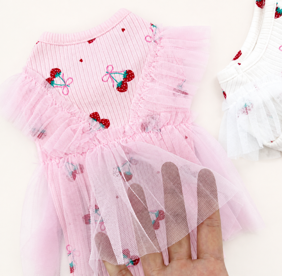 Cherry Tulle Dog Dress