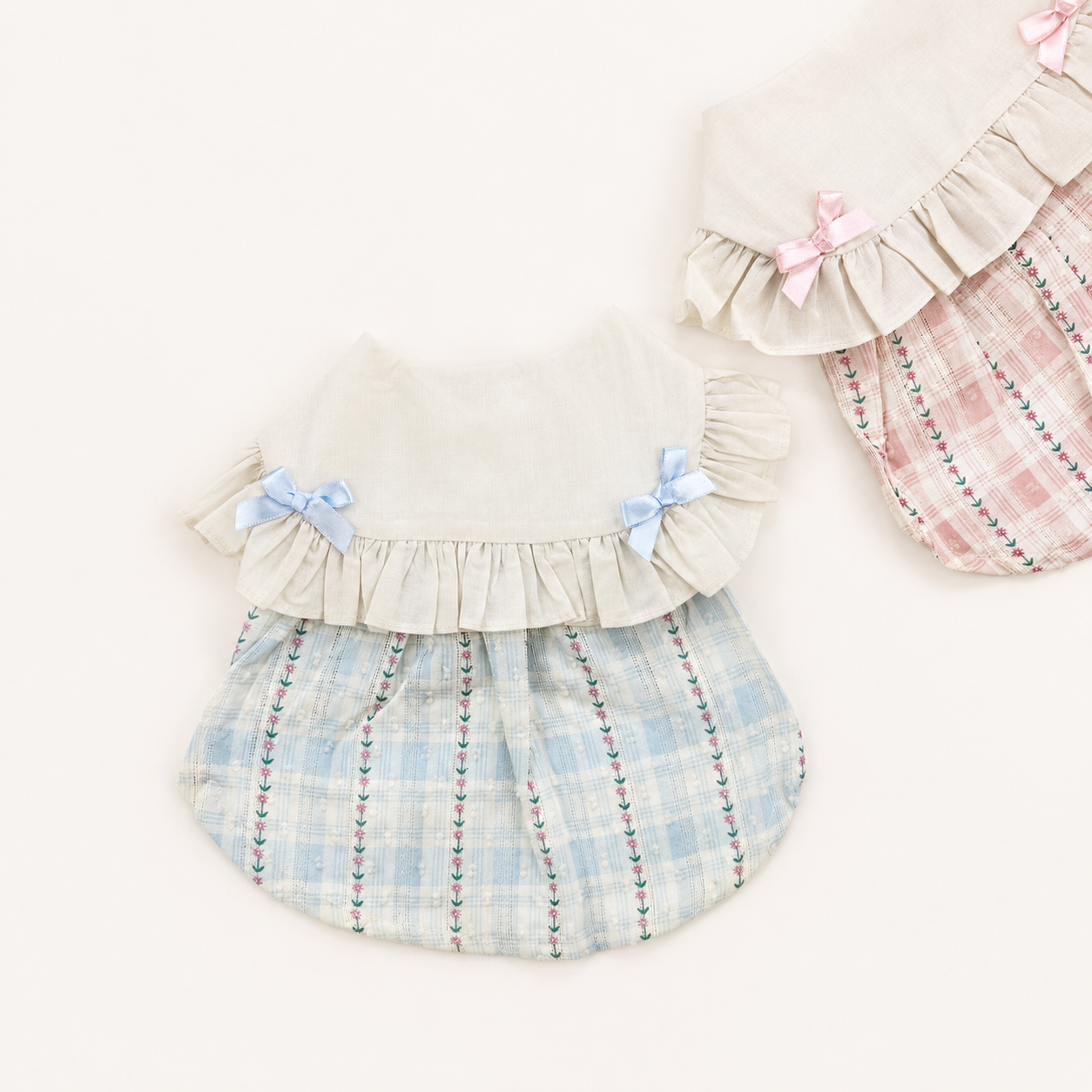 Vintage Ribbon Plaid Dress