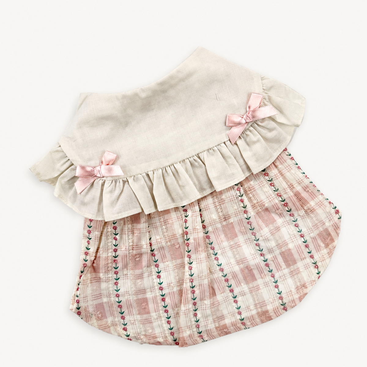Vintage Ribbon Plaid Dress