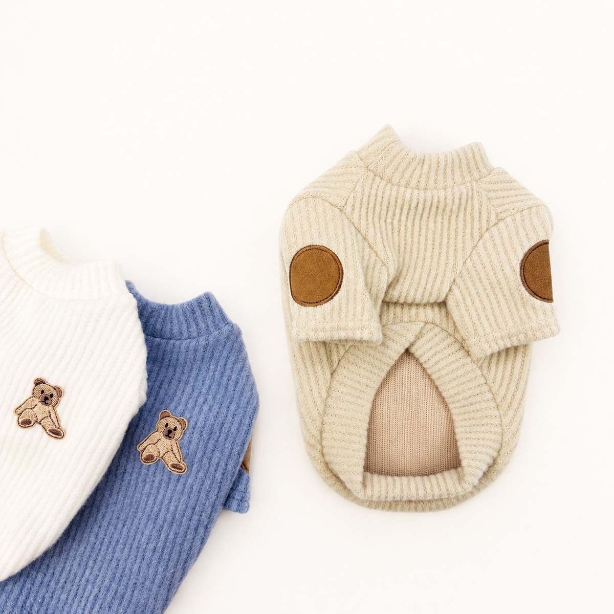 Teddy Bear Knit Dog Sweater