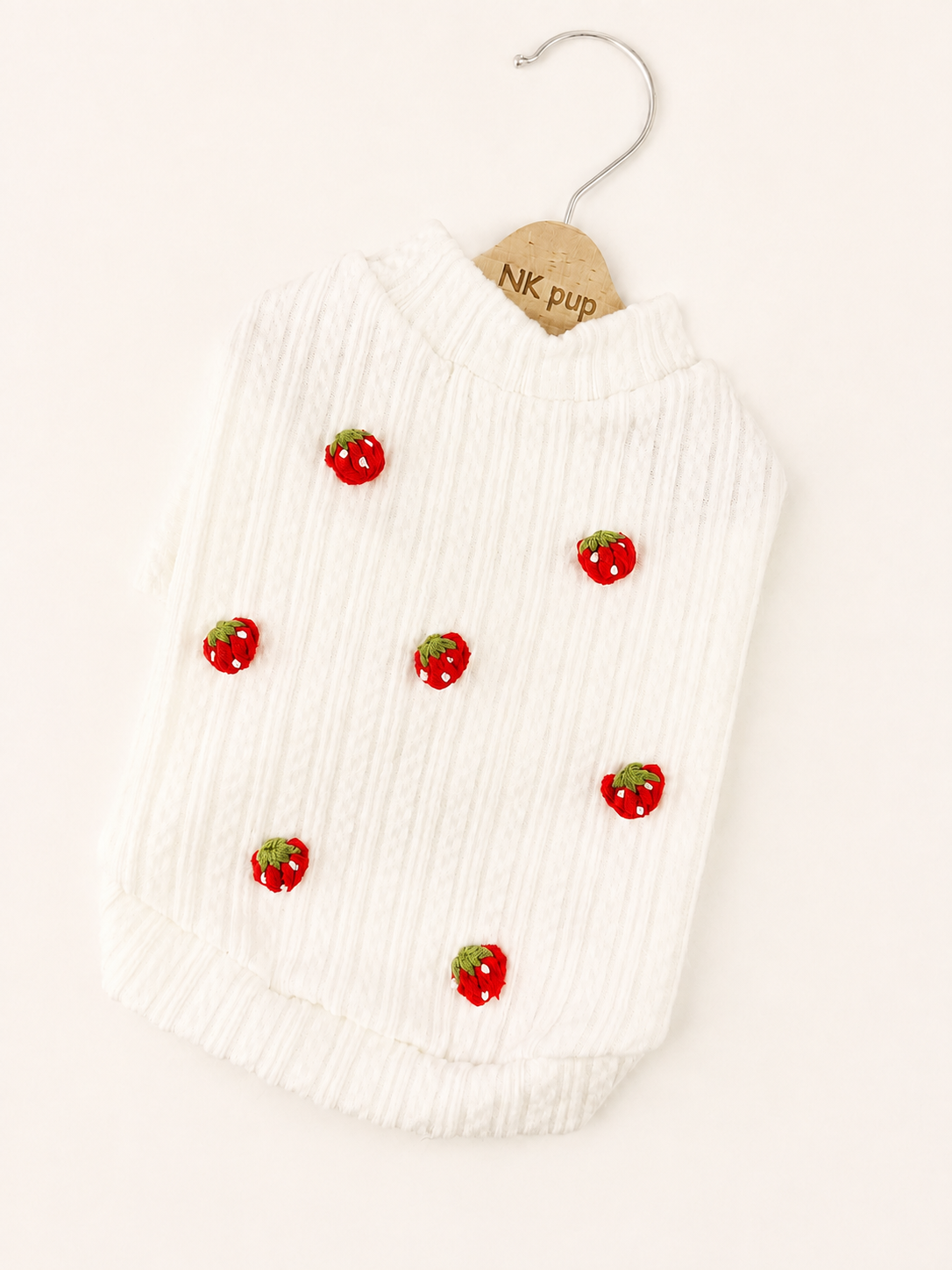 Strawberry Knit Dog Sweater