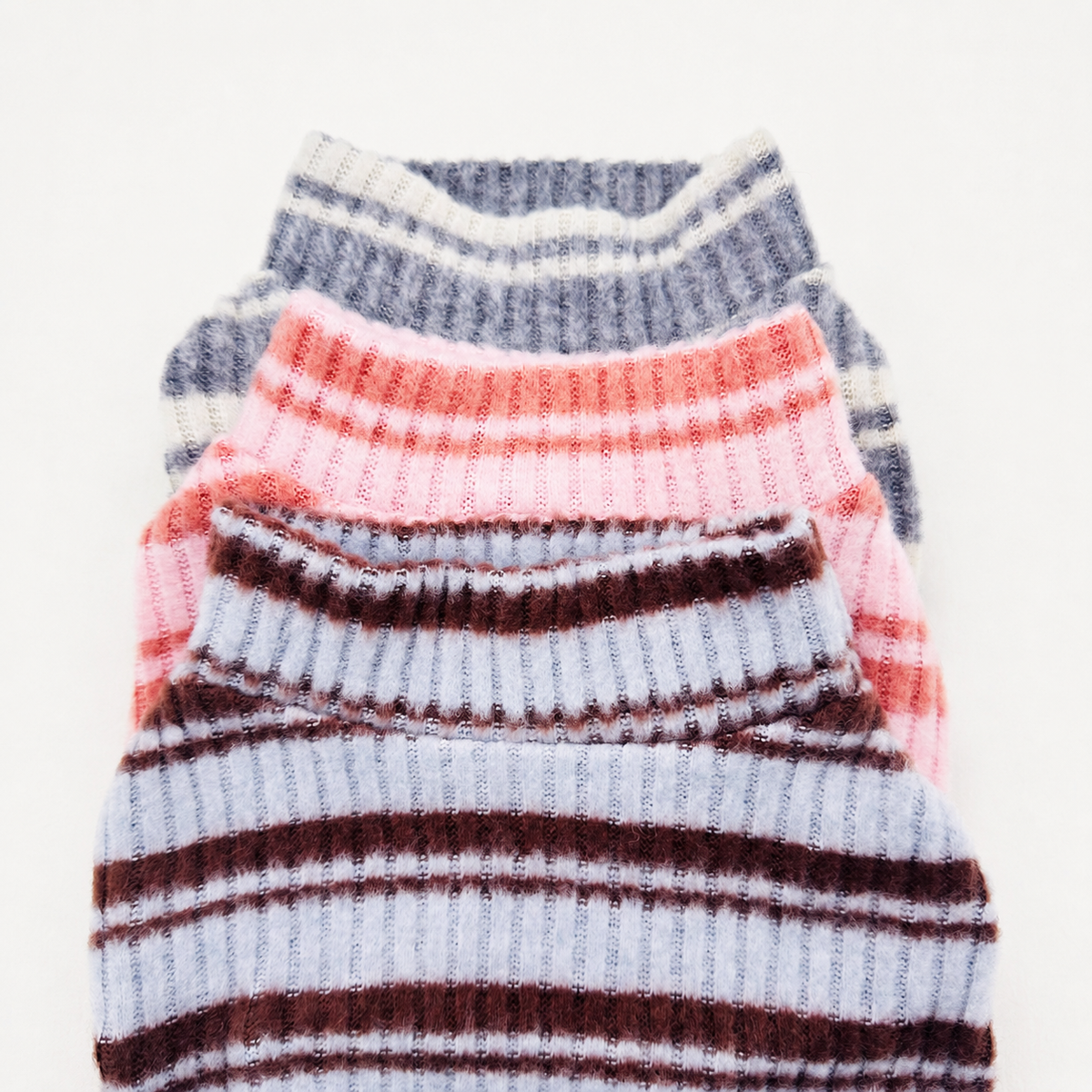 Soft Stripe Ribbed Knit Sweater