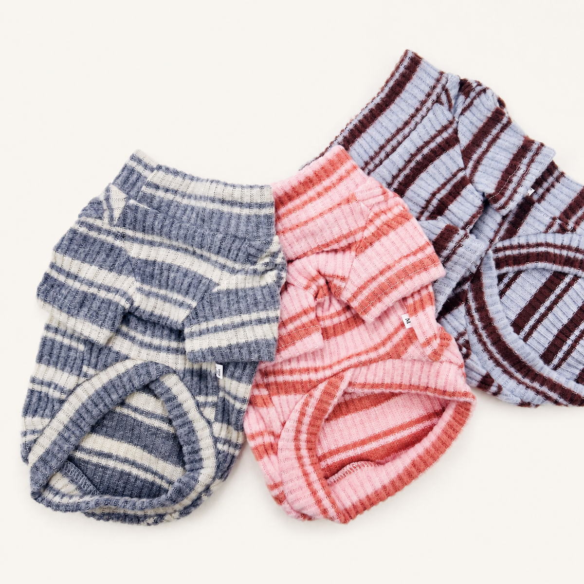 Stripe Ribbed Knit Dog Sweater