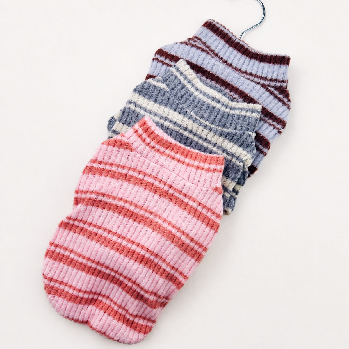 Stripe Ribbed Knit Dog Sweater