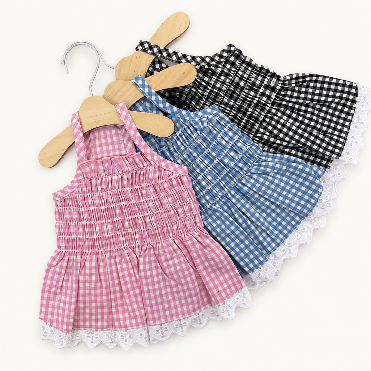 Gingham Lace Dress
