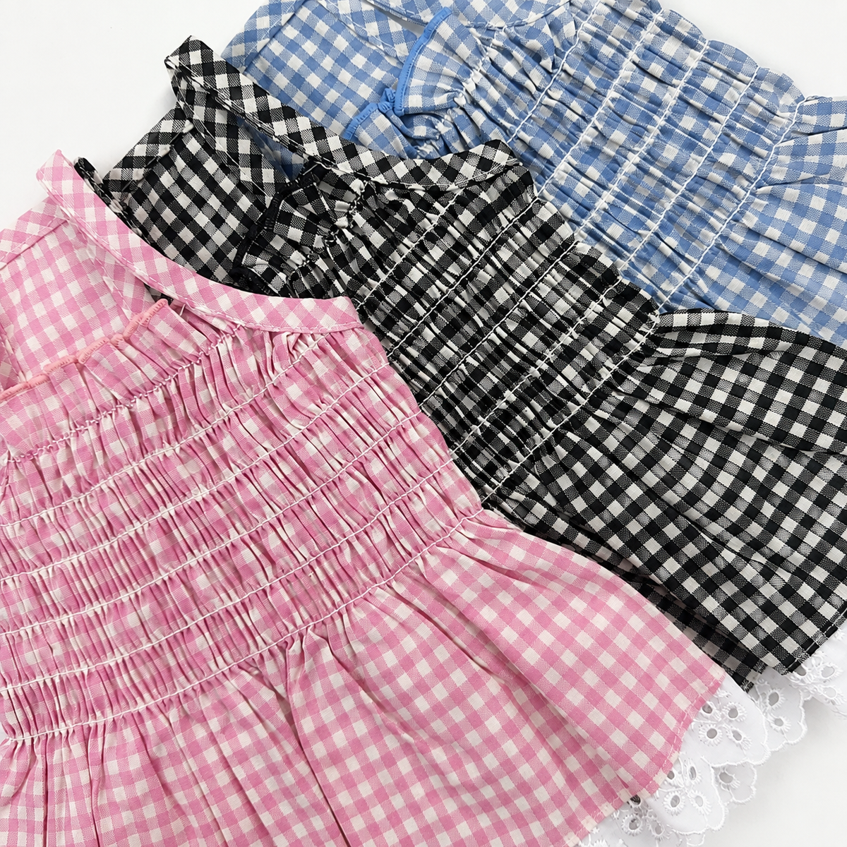 Gingham Lace Dress