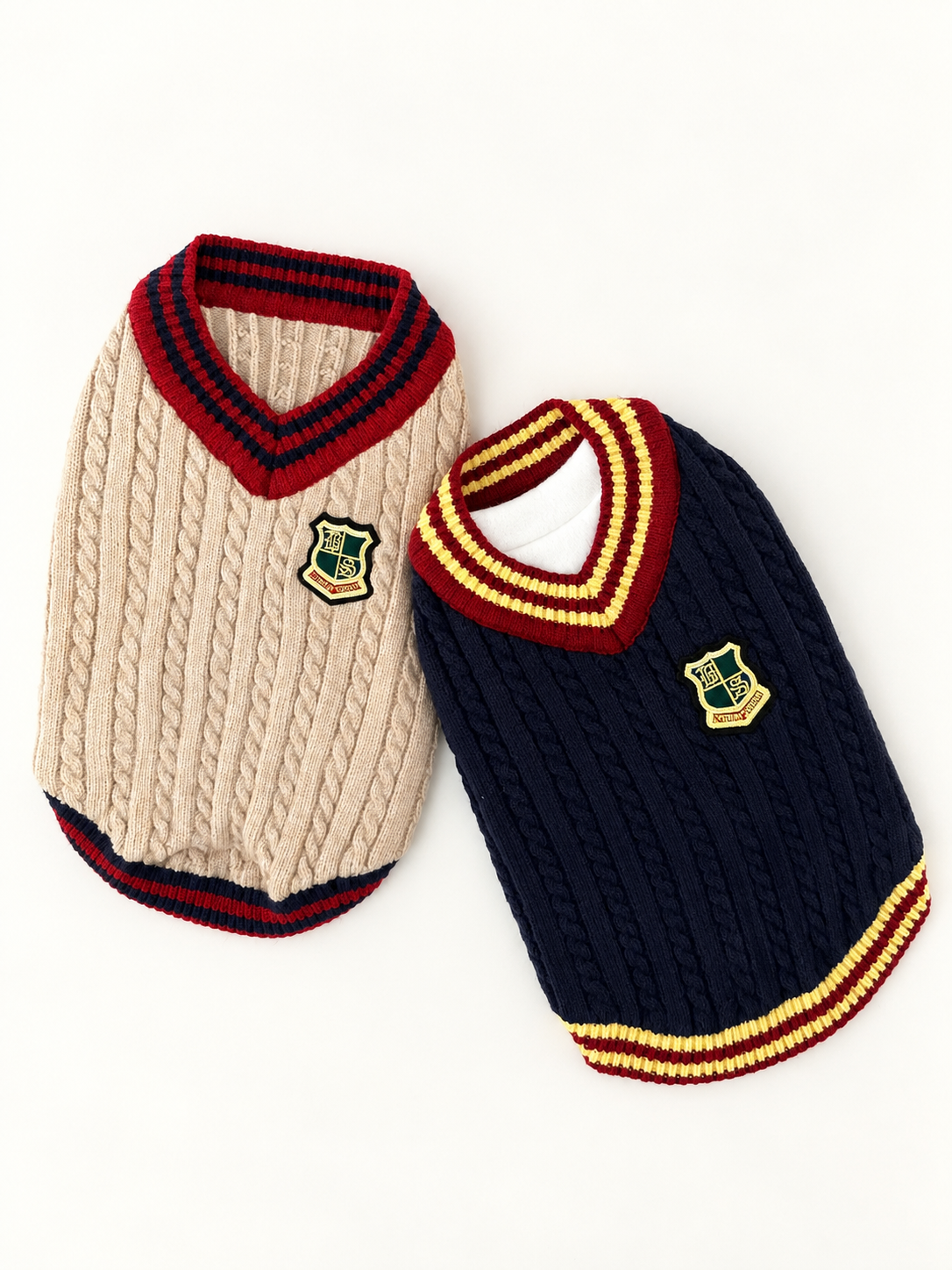 S-3XL, Preppy Knit Dog Vest