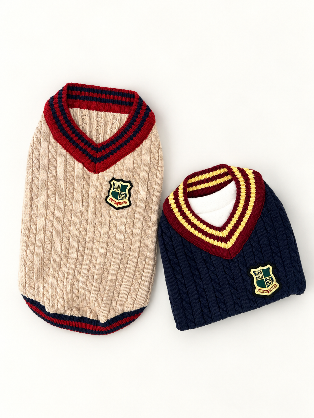 S-3XL, Preppy Knit Dog Vest