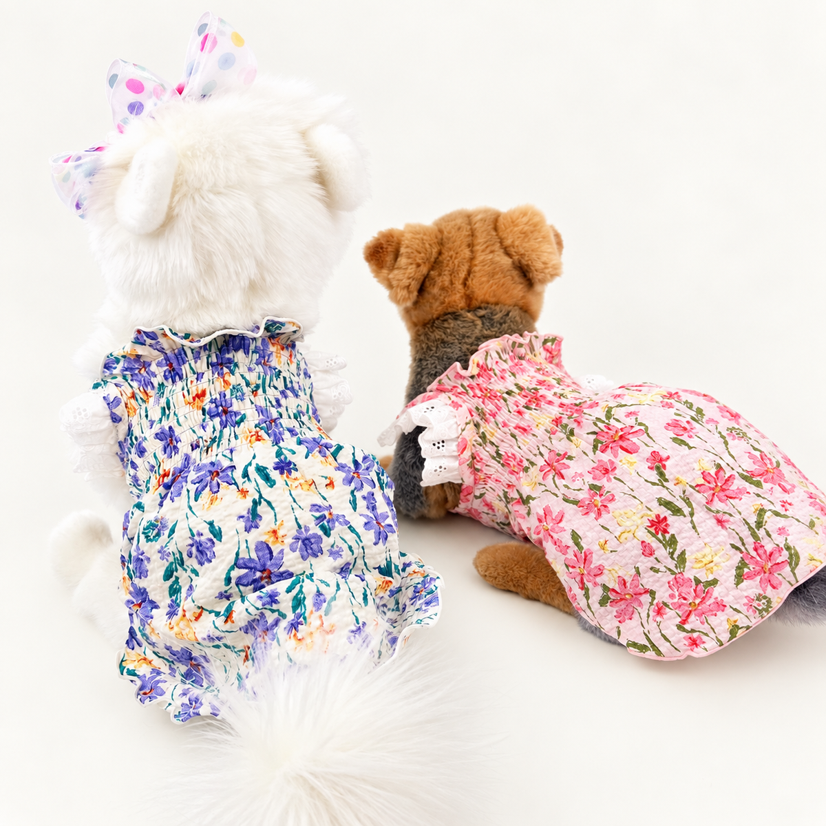 Floral Smocked Dog Dress