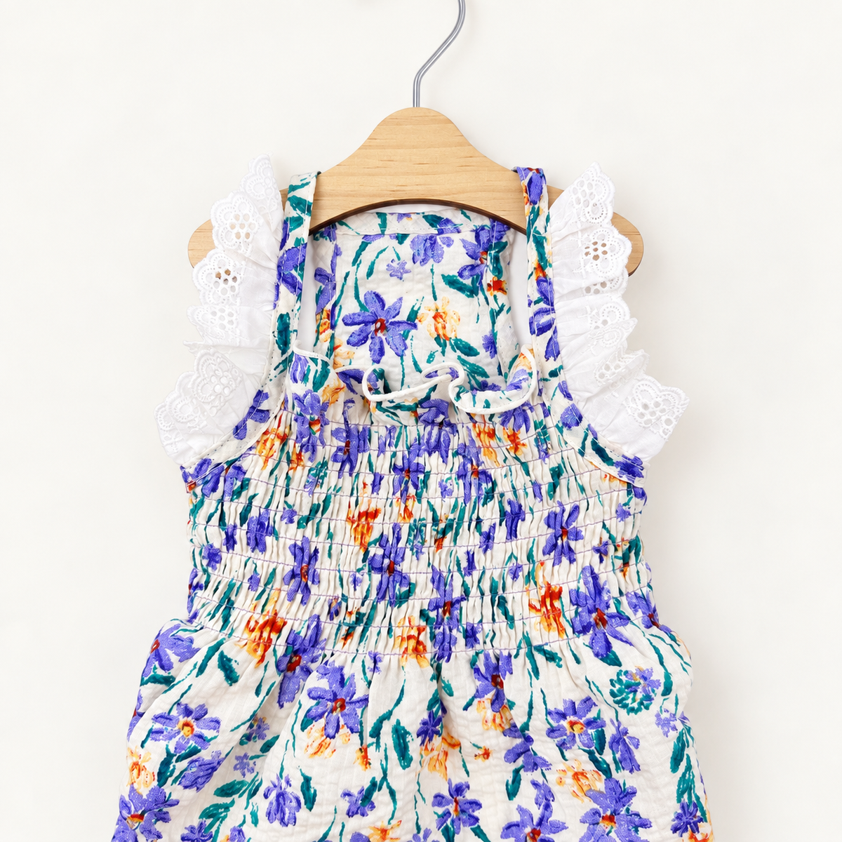 Floral Smocked Dog Dress