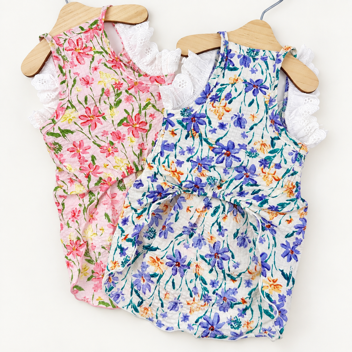 Floral Smocked Dog Dress