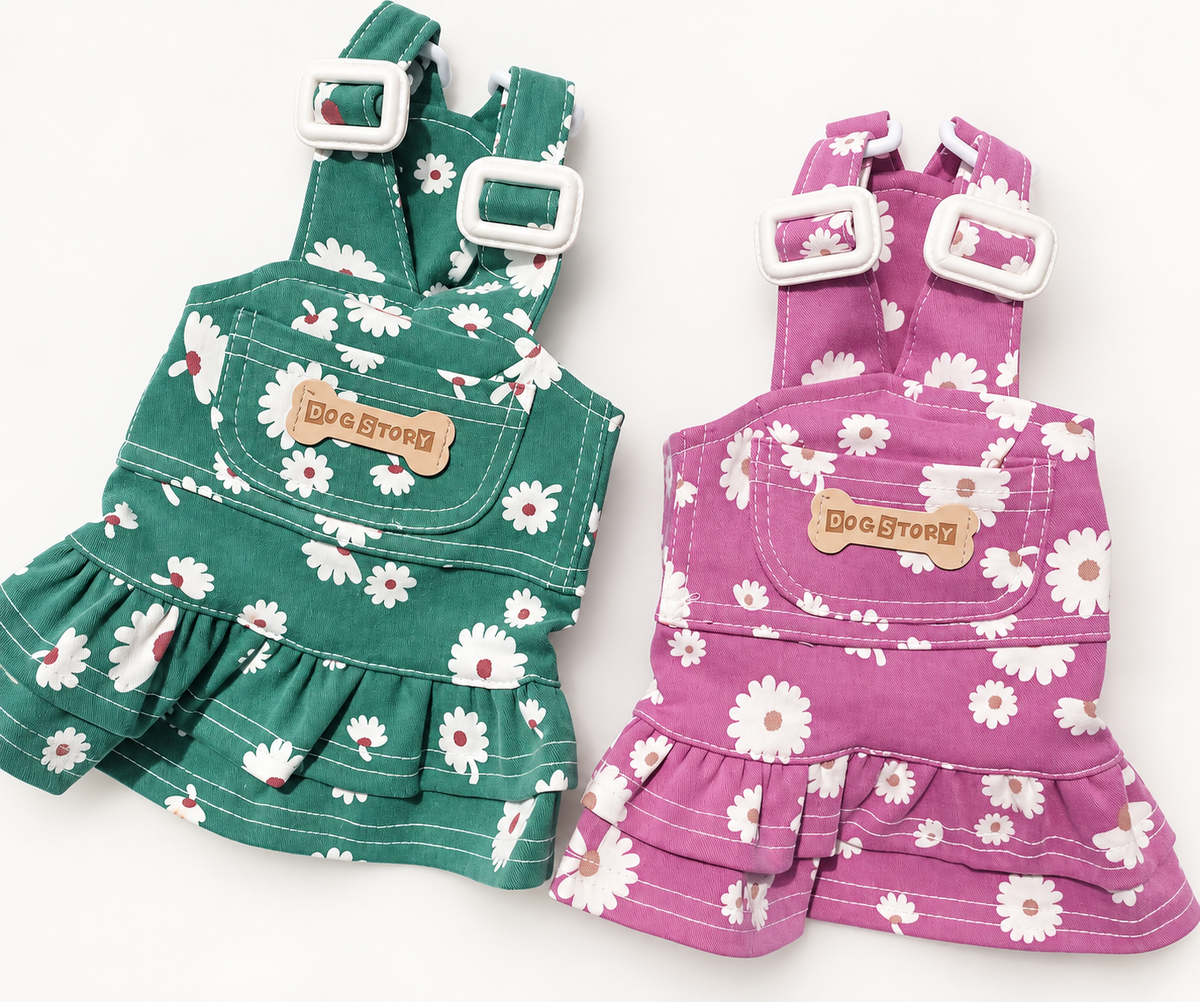 Daisy Dog Suspender Dress