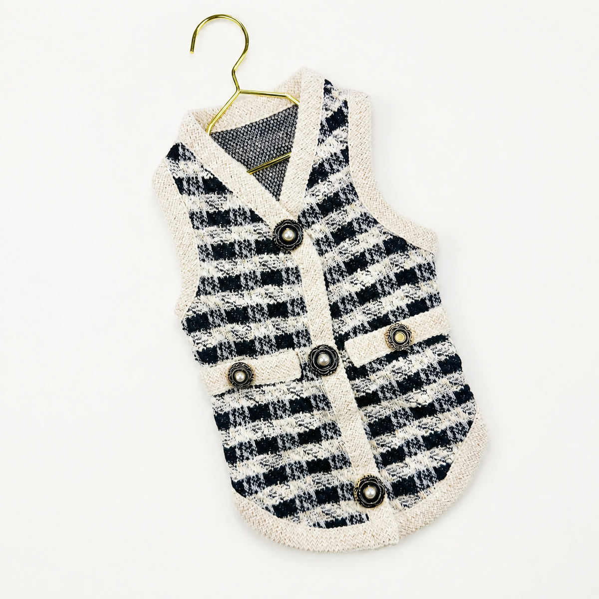 Chic Tweed Dog Vest