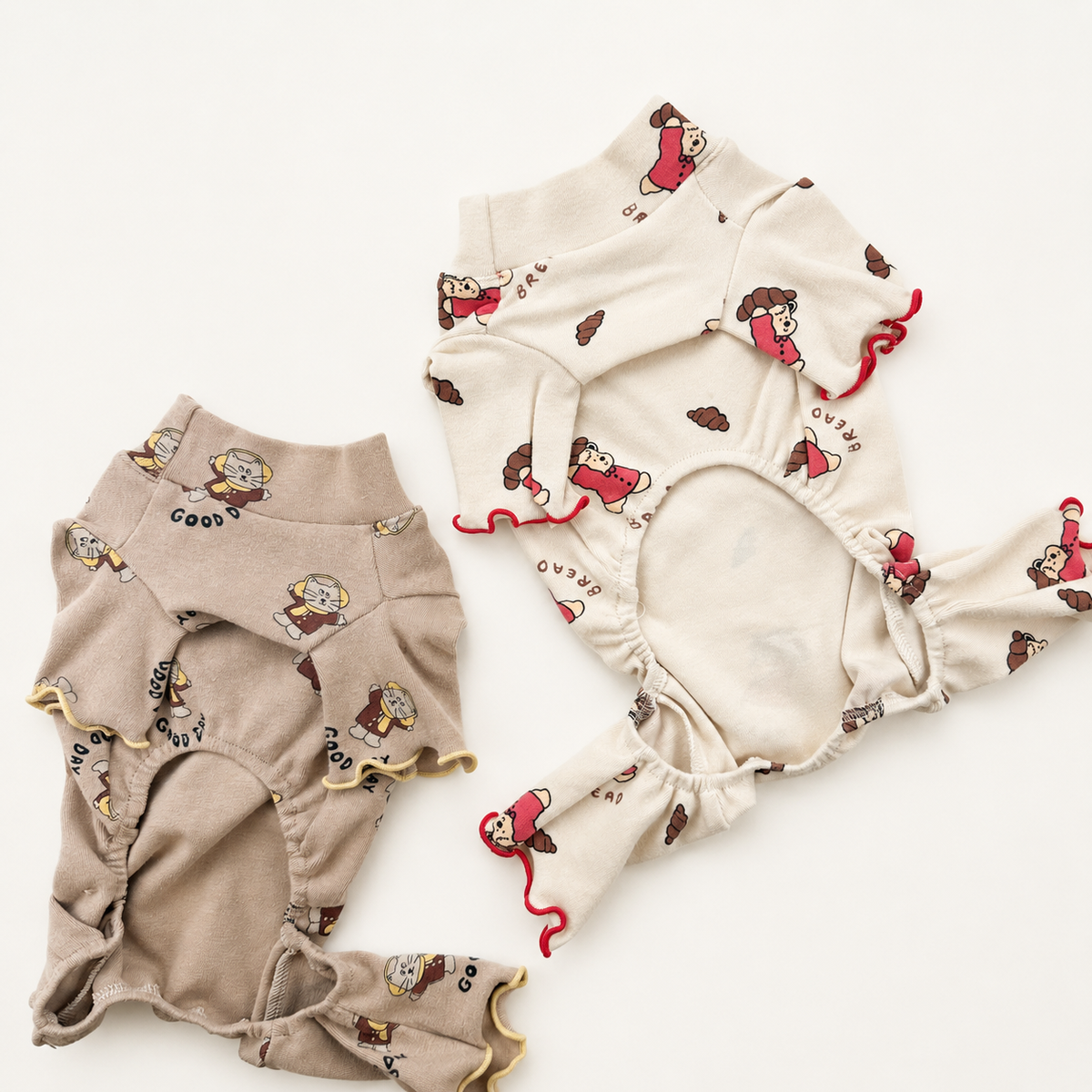 Bear Print Dog Overall