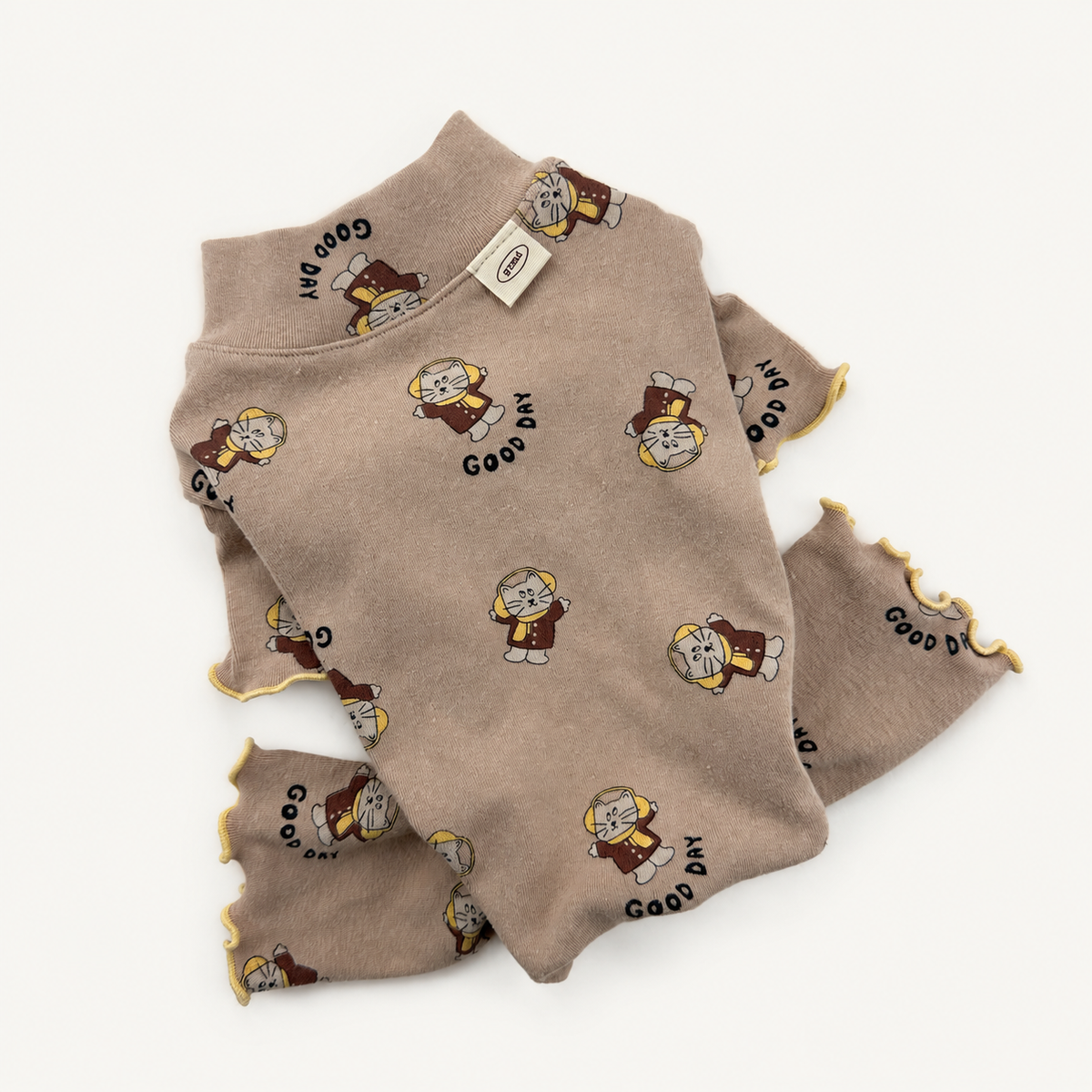 Bear Print Dog Overall