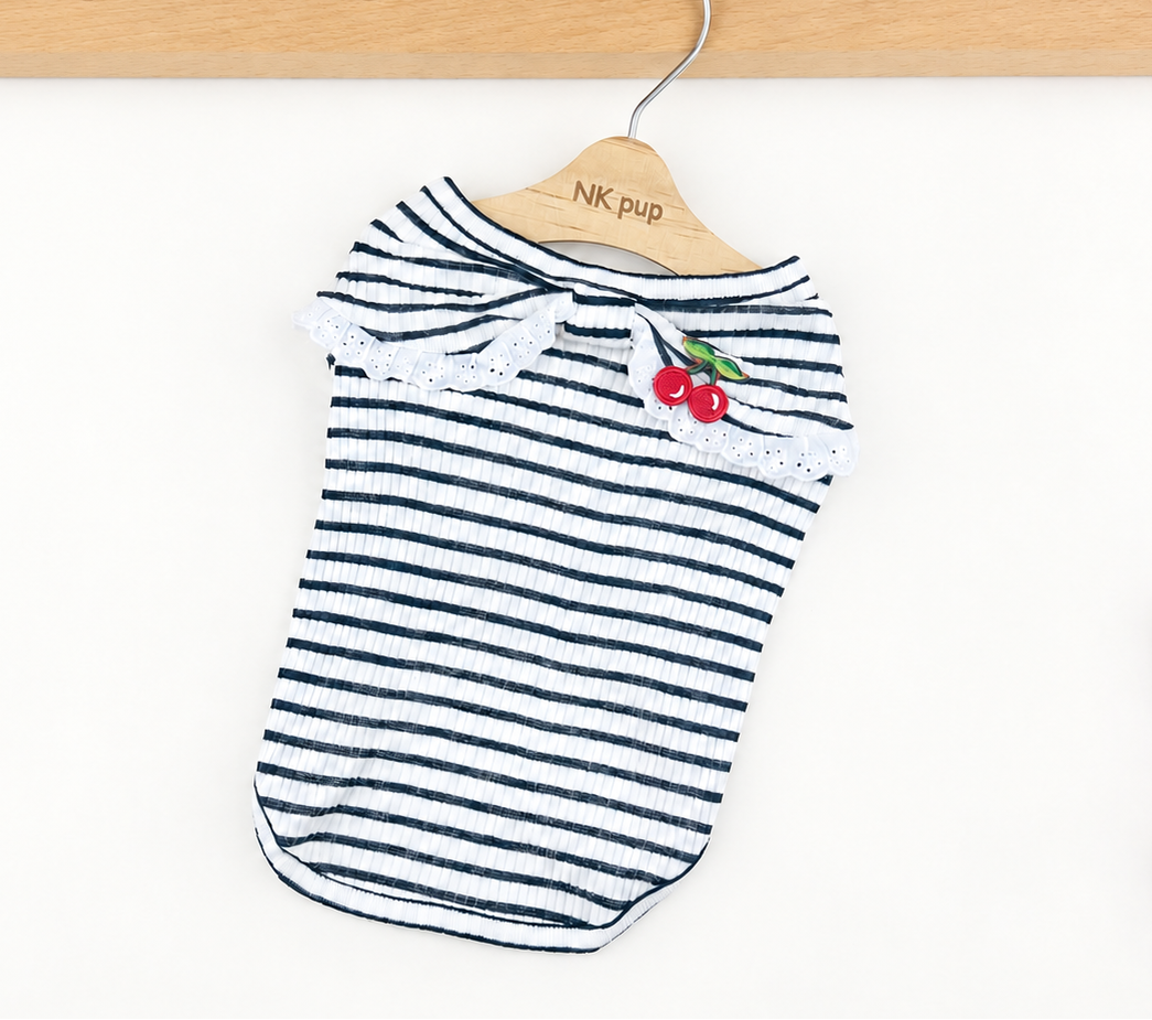 Cherry Lace Stripe Tee