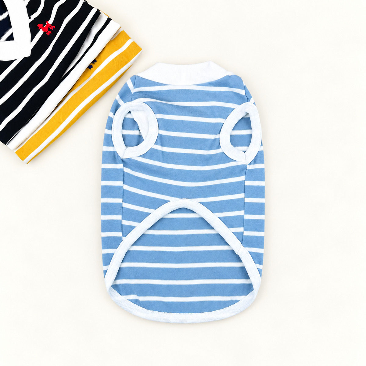 Classic Stripe Cotton V-Neck Top
