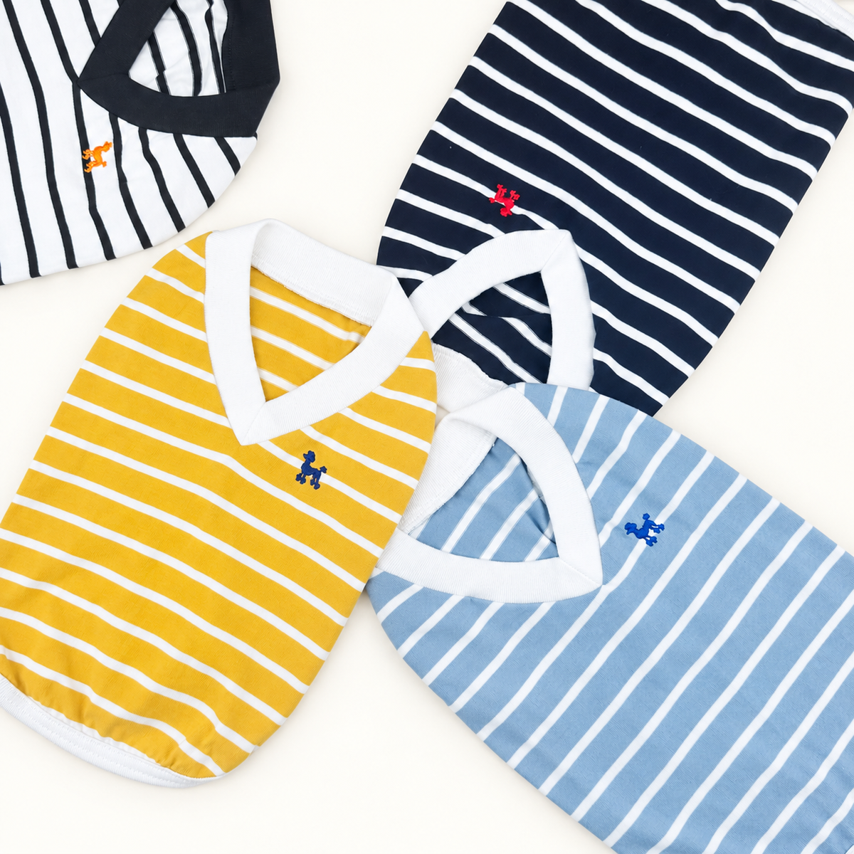 Classic Stripe Cotton V-Neck Top