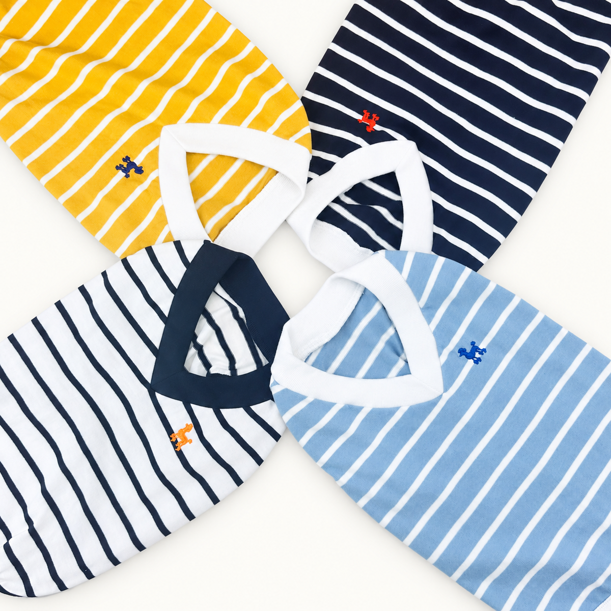 Classic Stripe Cotton V-Neck Top