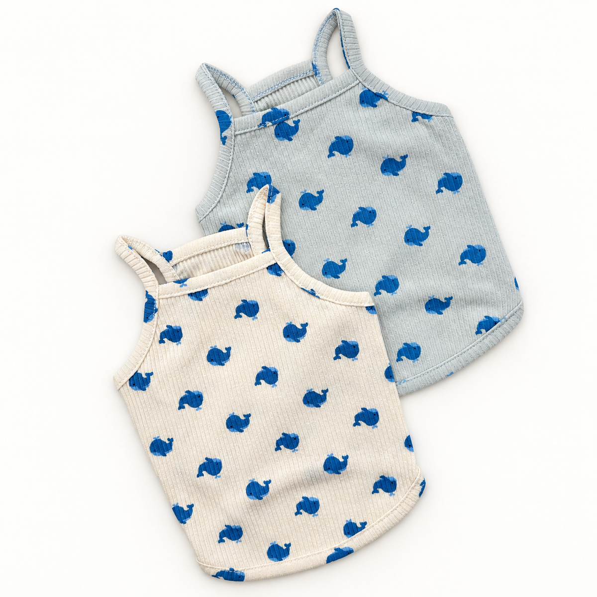 Whale Ribbed Dog Tank Top