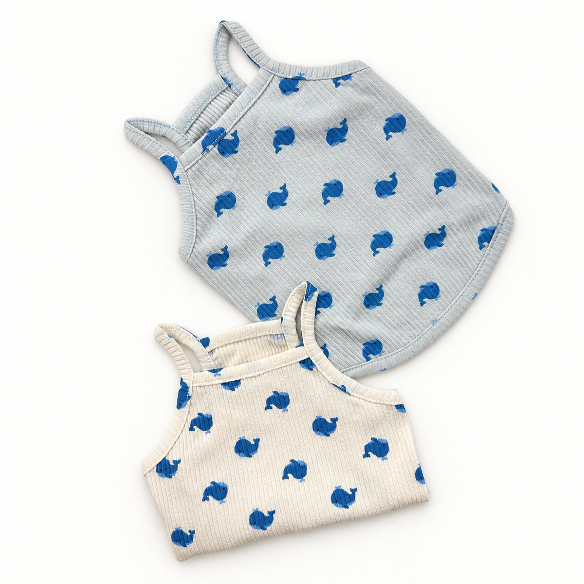 Whale Ribbed Dog Tank Top