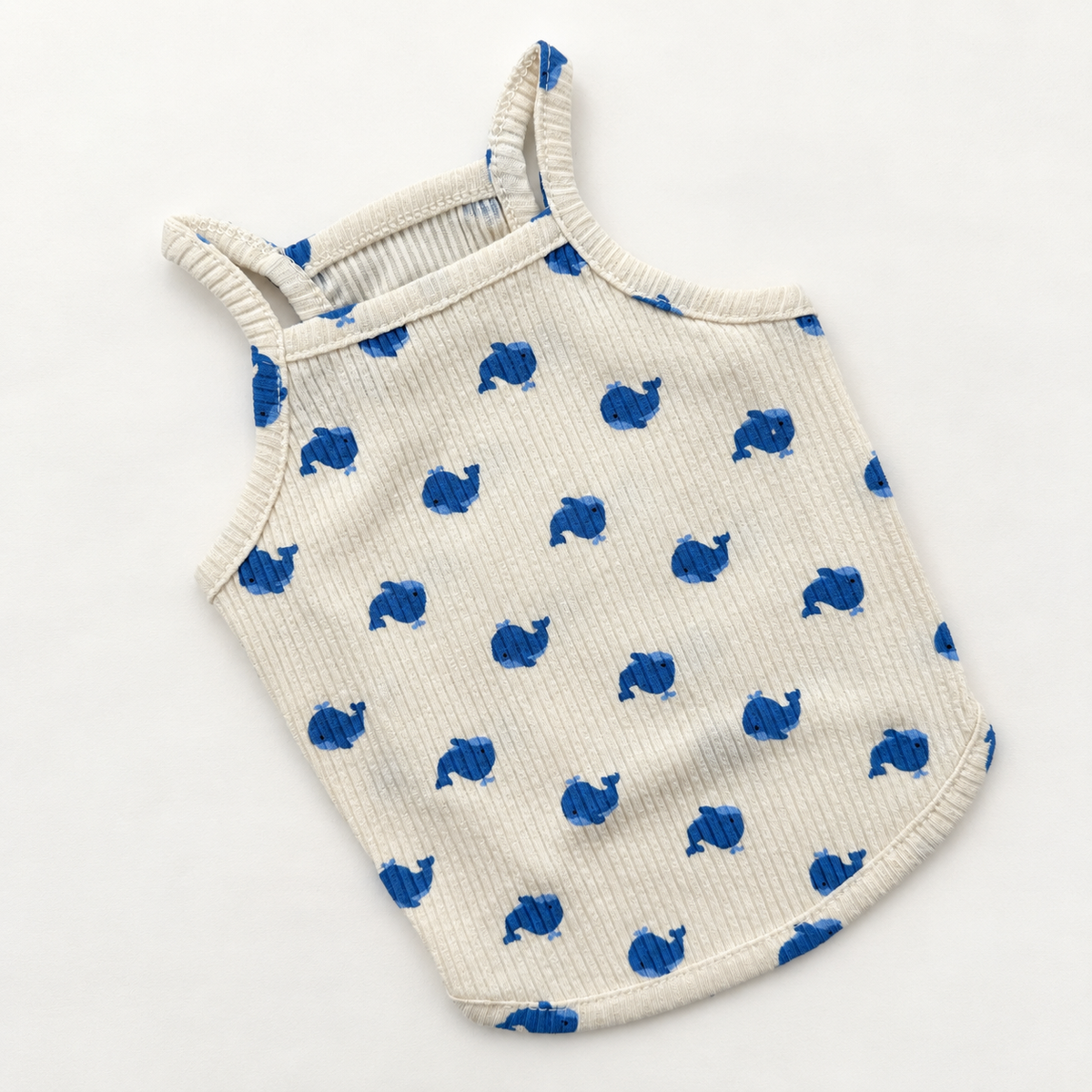 Whale Ribbed Dog Tank Top